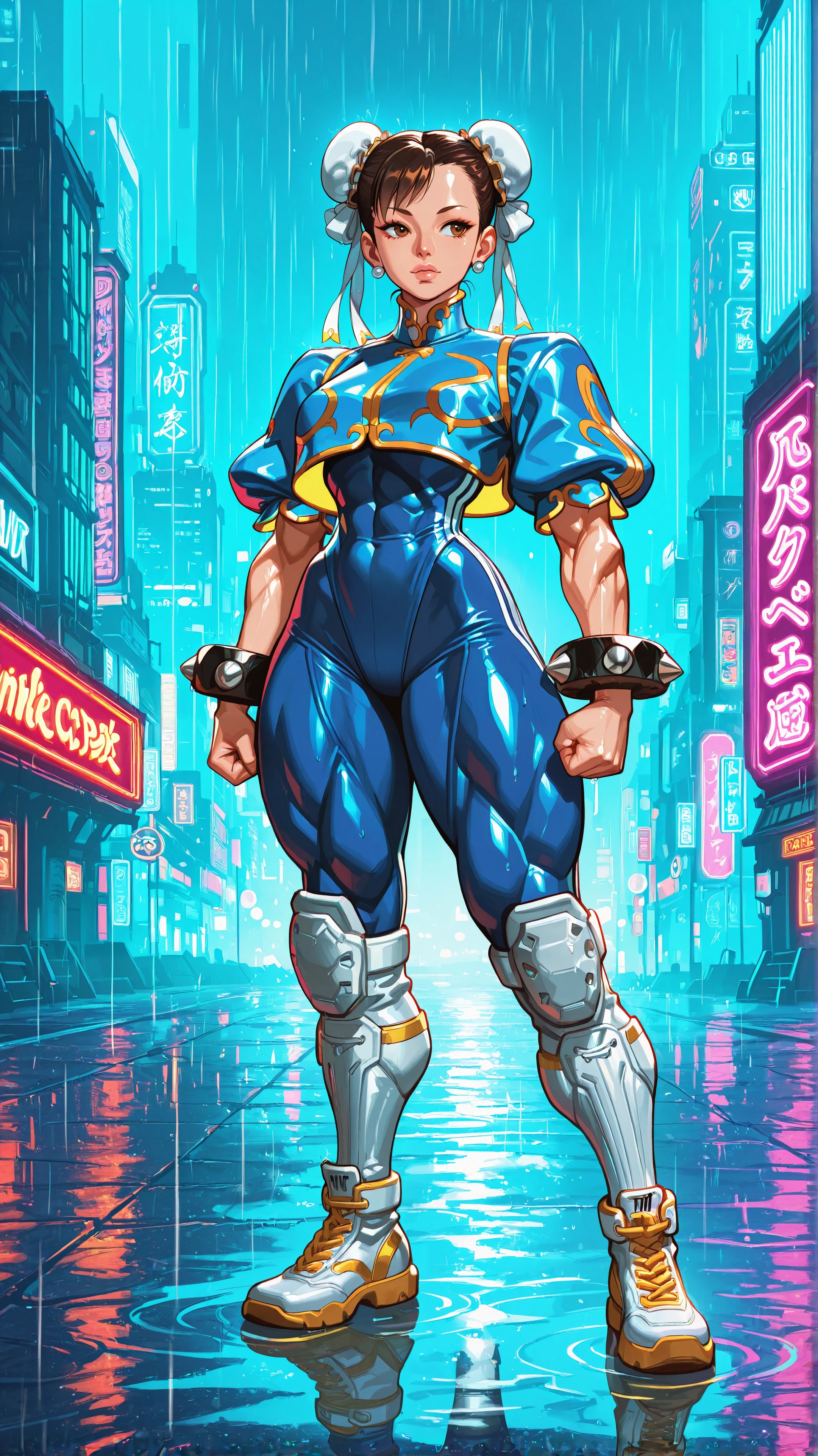 chun li cyberpunk mobile wallpaper hd