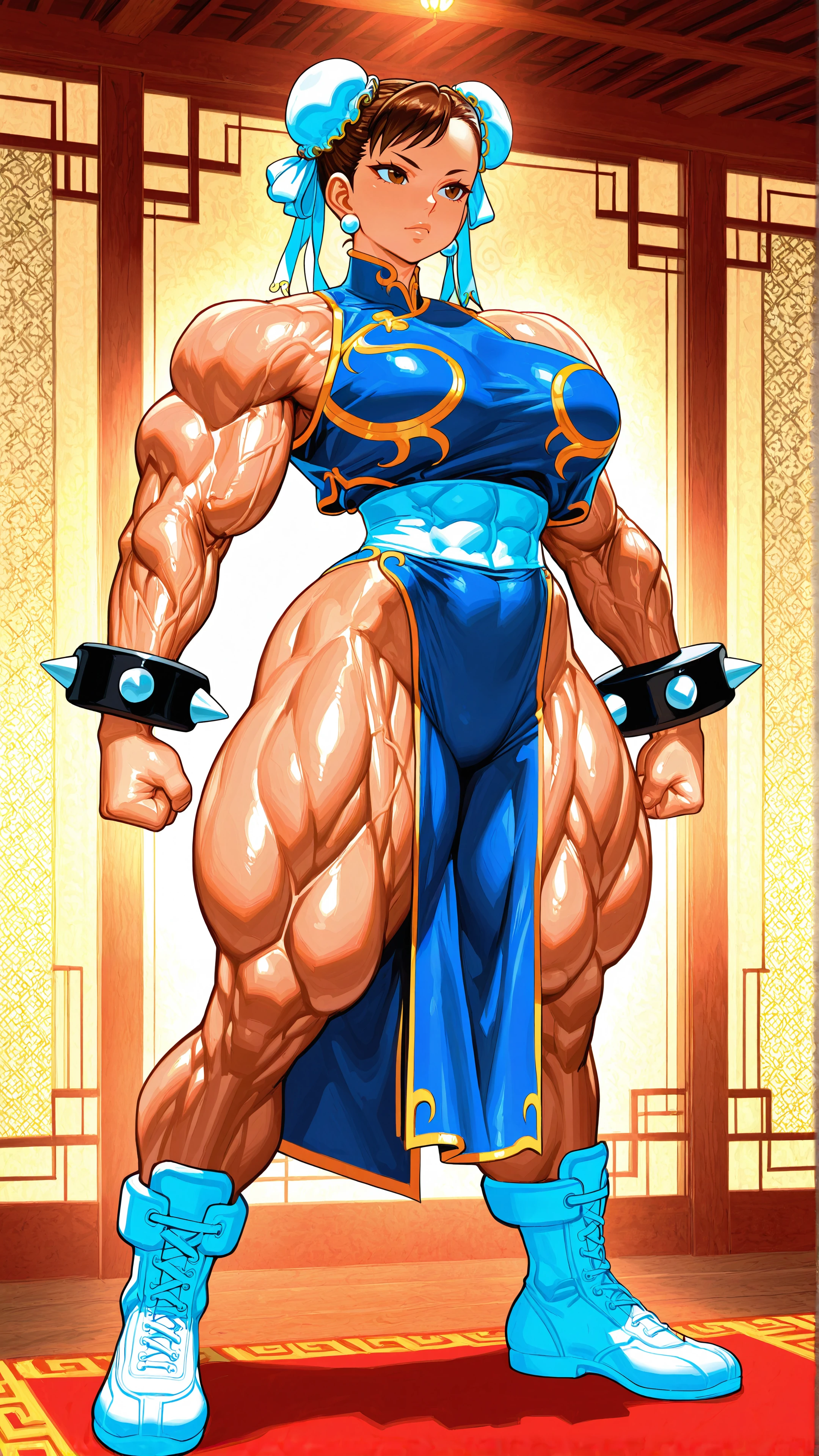 chun li muscles mobile wallpaper hd