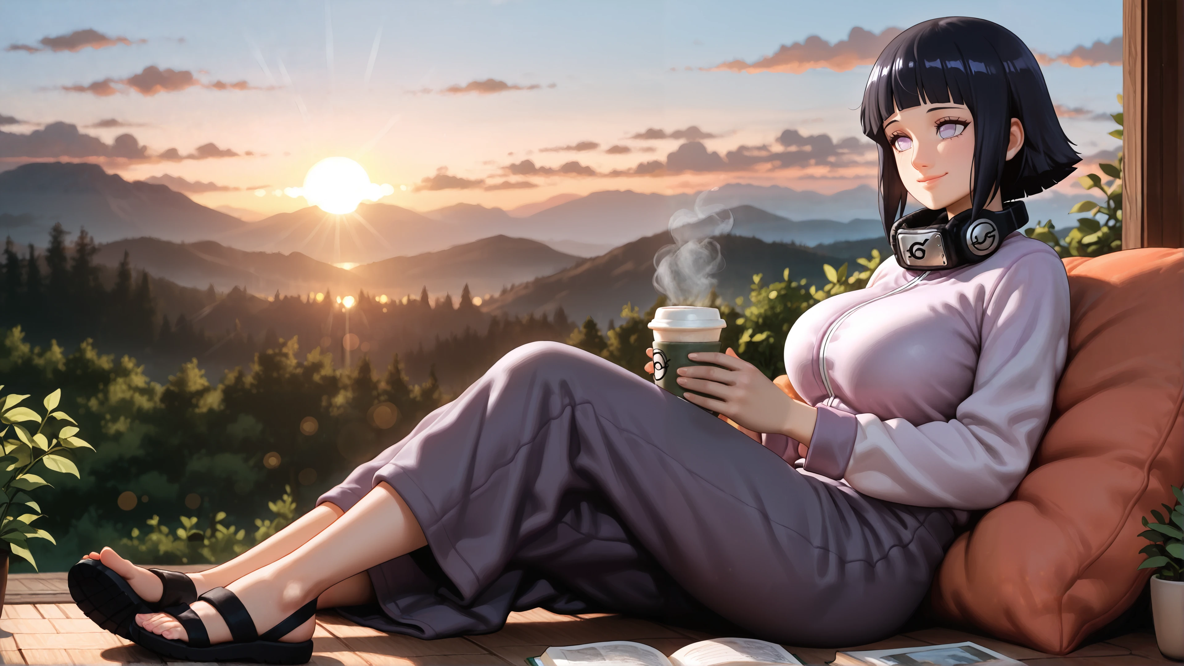 hinata hyuga chill desktop wallpaper 4k
