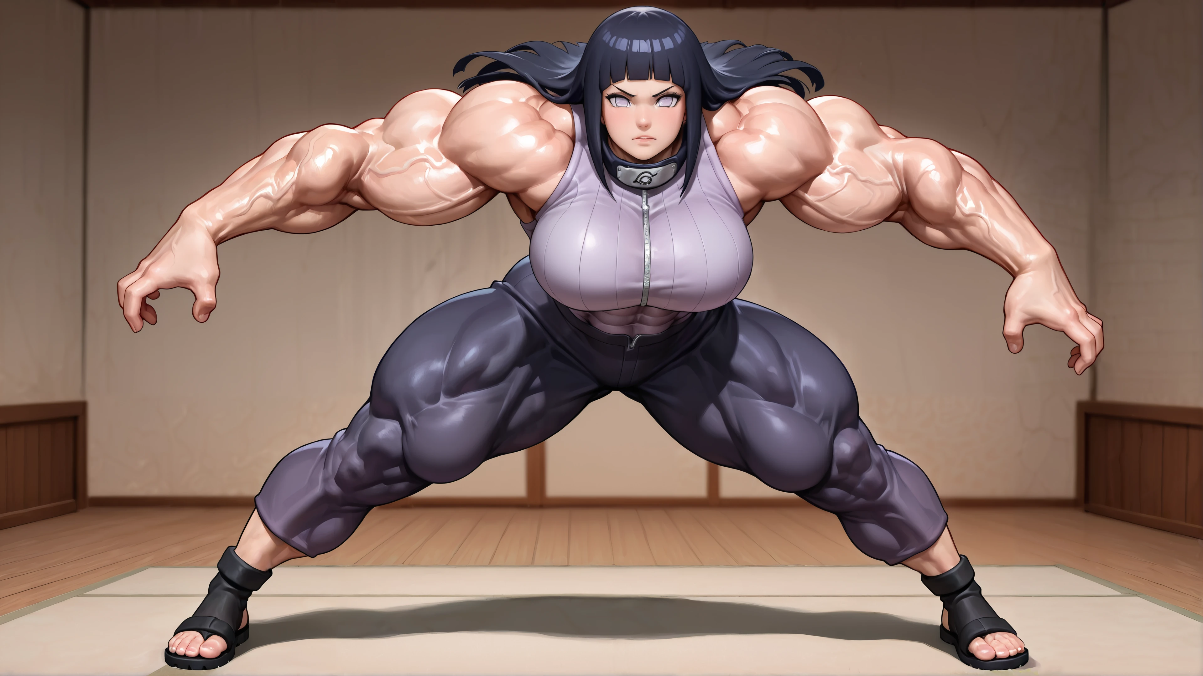 hinata hyuga muscles desktop wallpaper 4k