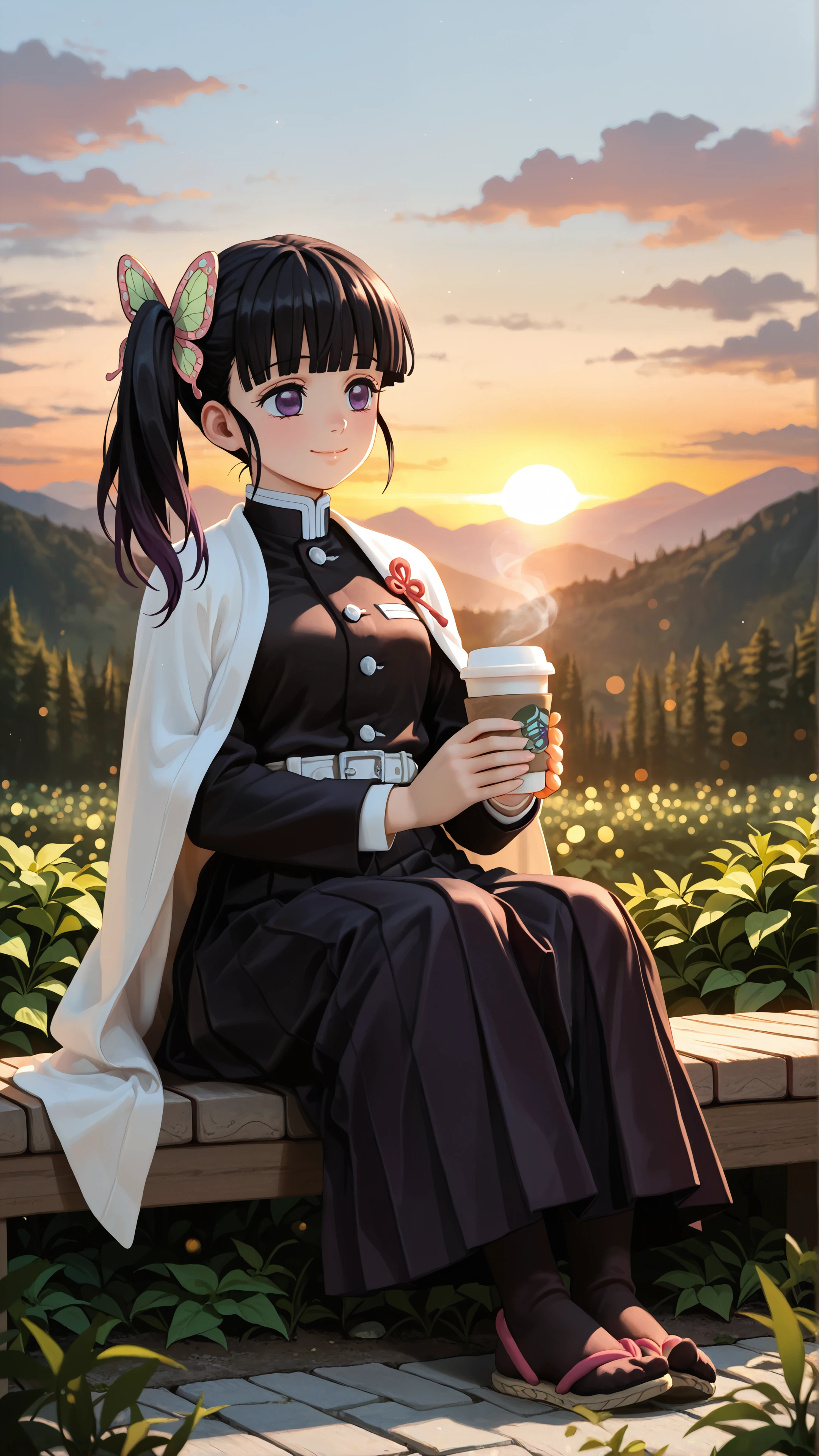 kanao tsuyuri, chill kanao wallpaper, demon slayer mobile 4k, butterfly hashira, kanao chill vibe