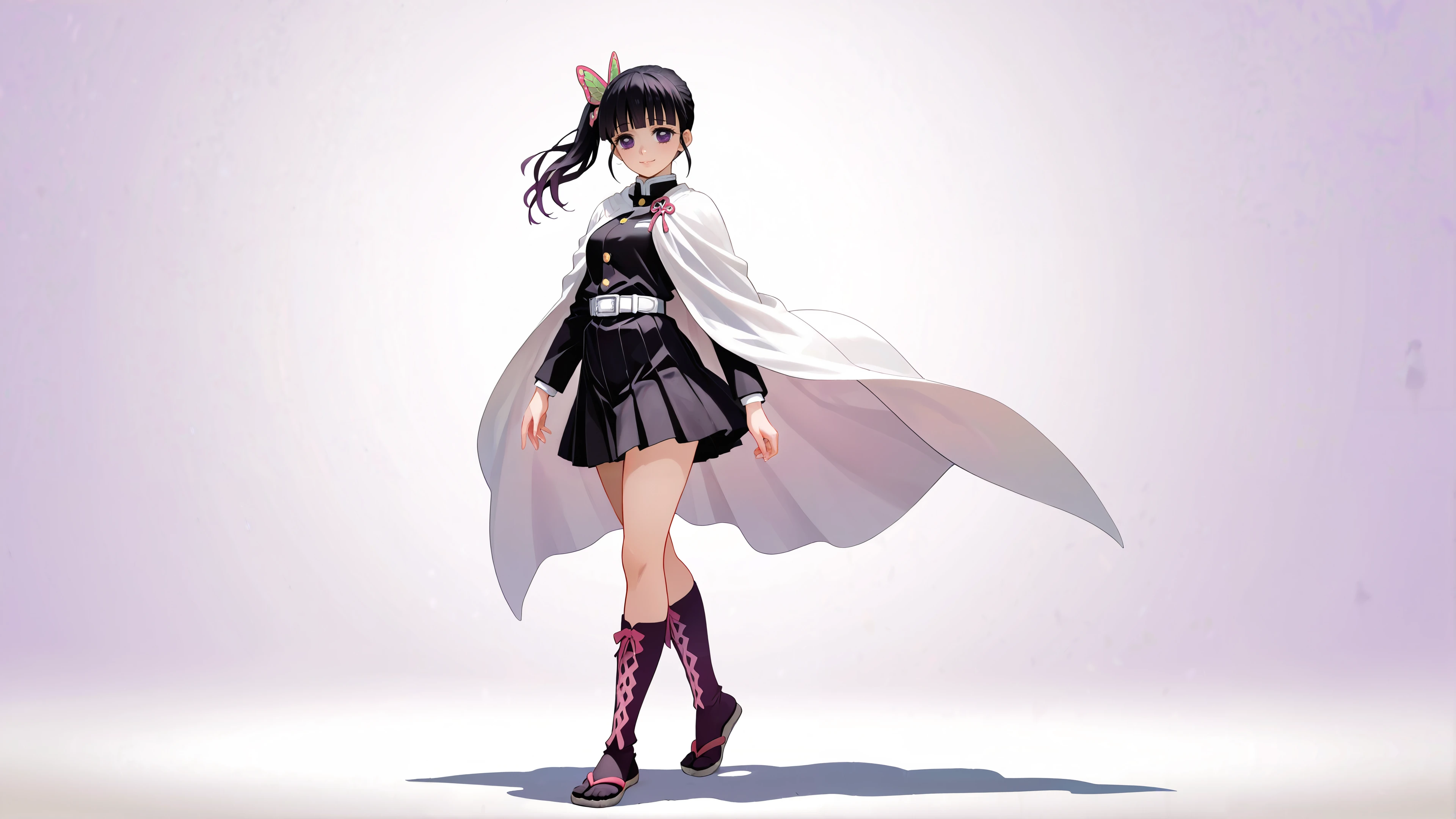 kanao tsuyuri, demon slayer desktop wallpaper, kanao 4k, butterfly hashira