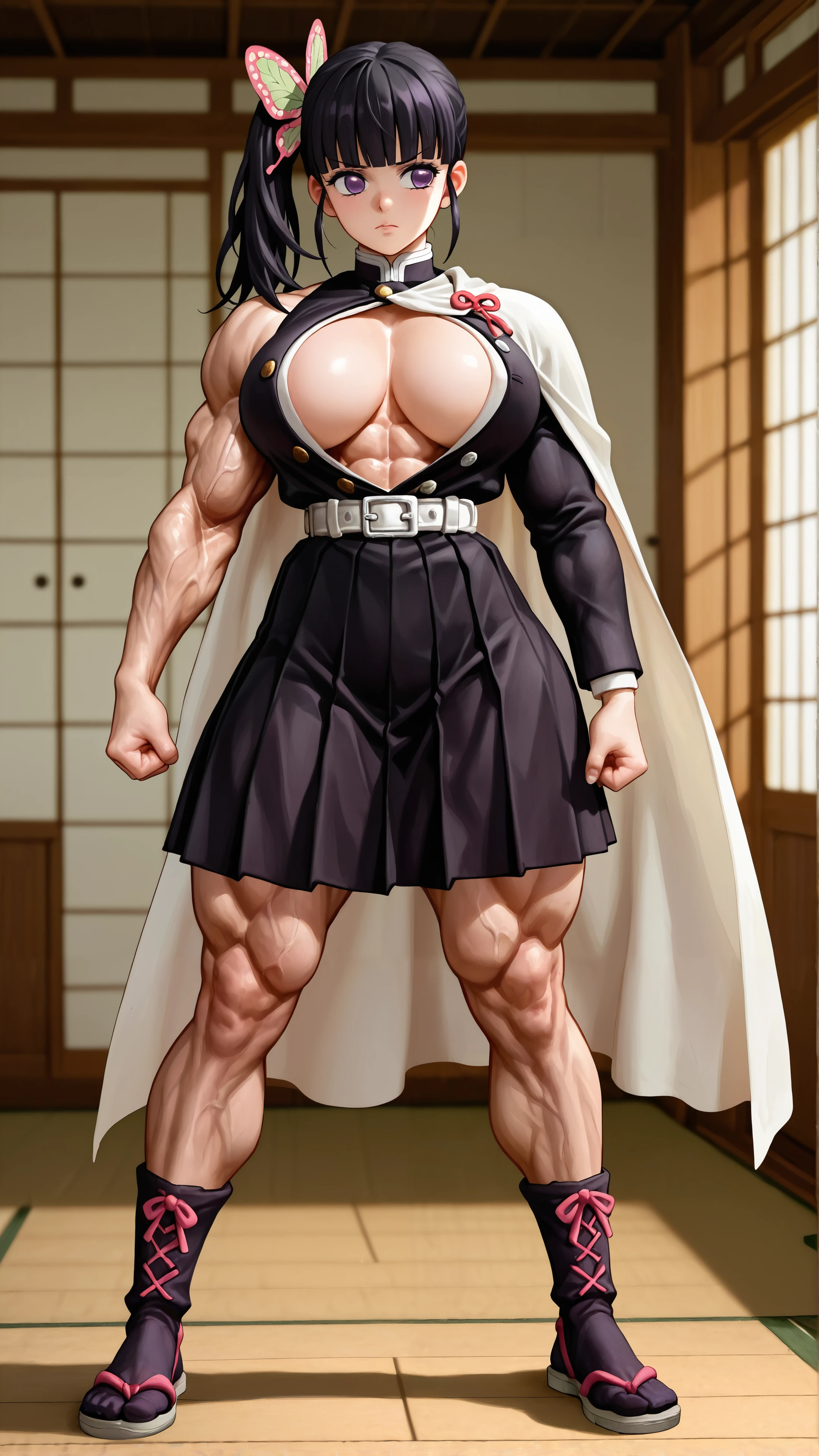 kanao tsuyuri muscles, strong kanao wallpaper, demon slayer 4k mobile