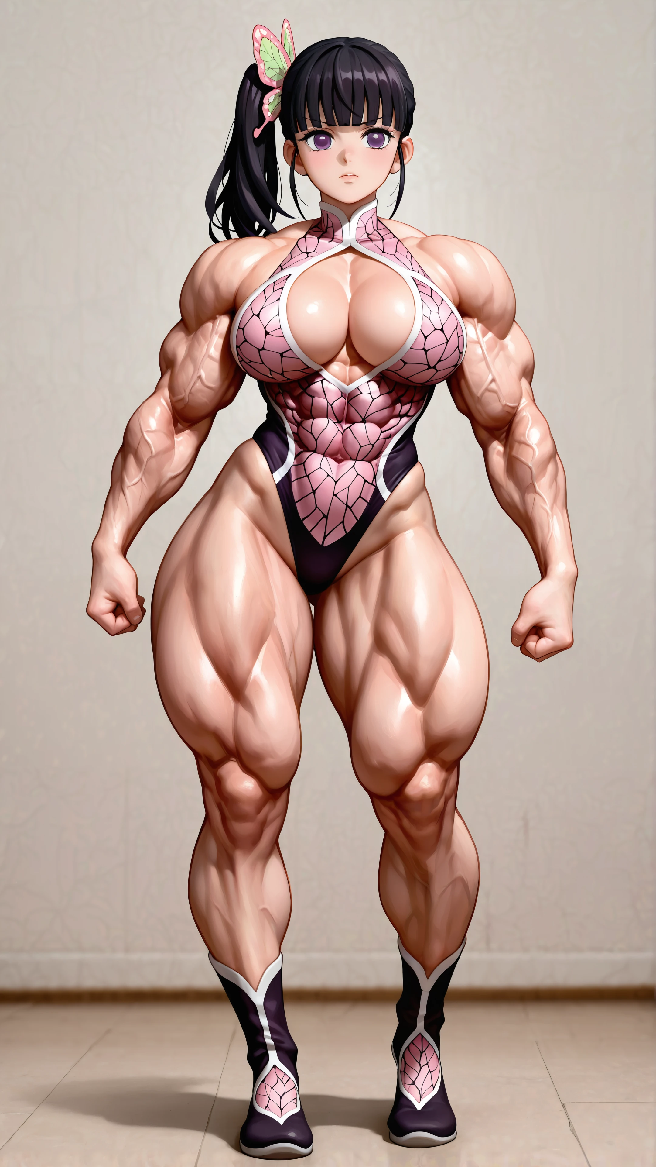 kanao tsuyuri muscles, strong kanao mobile, demon slayer 4k mobile