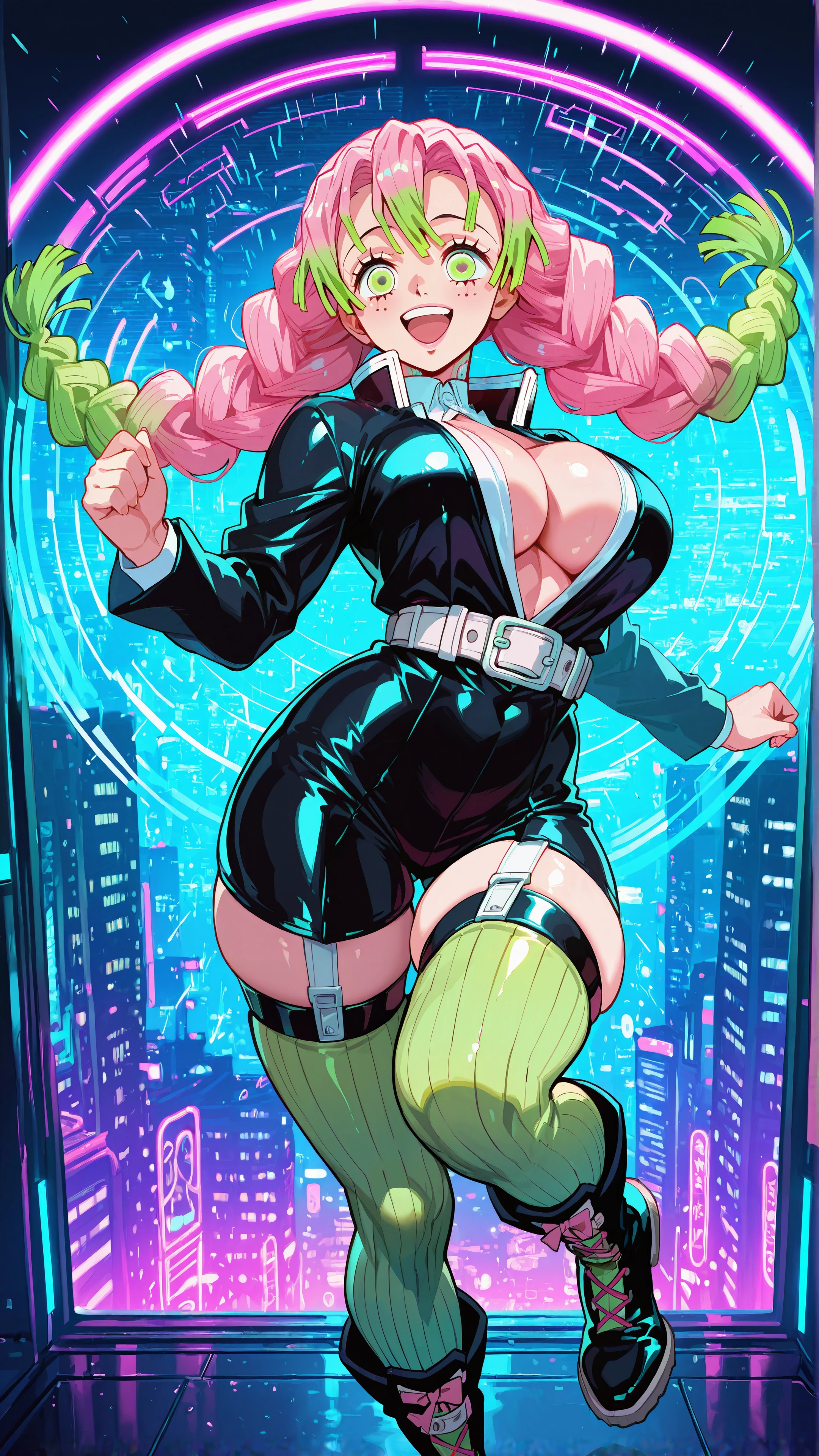 mitsuri cyberpunk mobile wallpaper hd