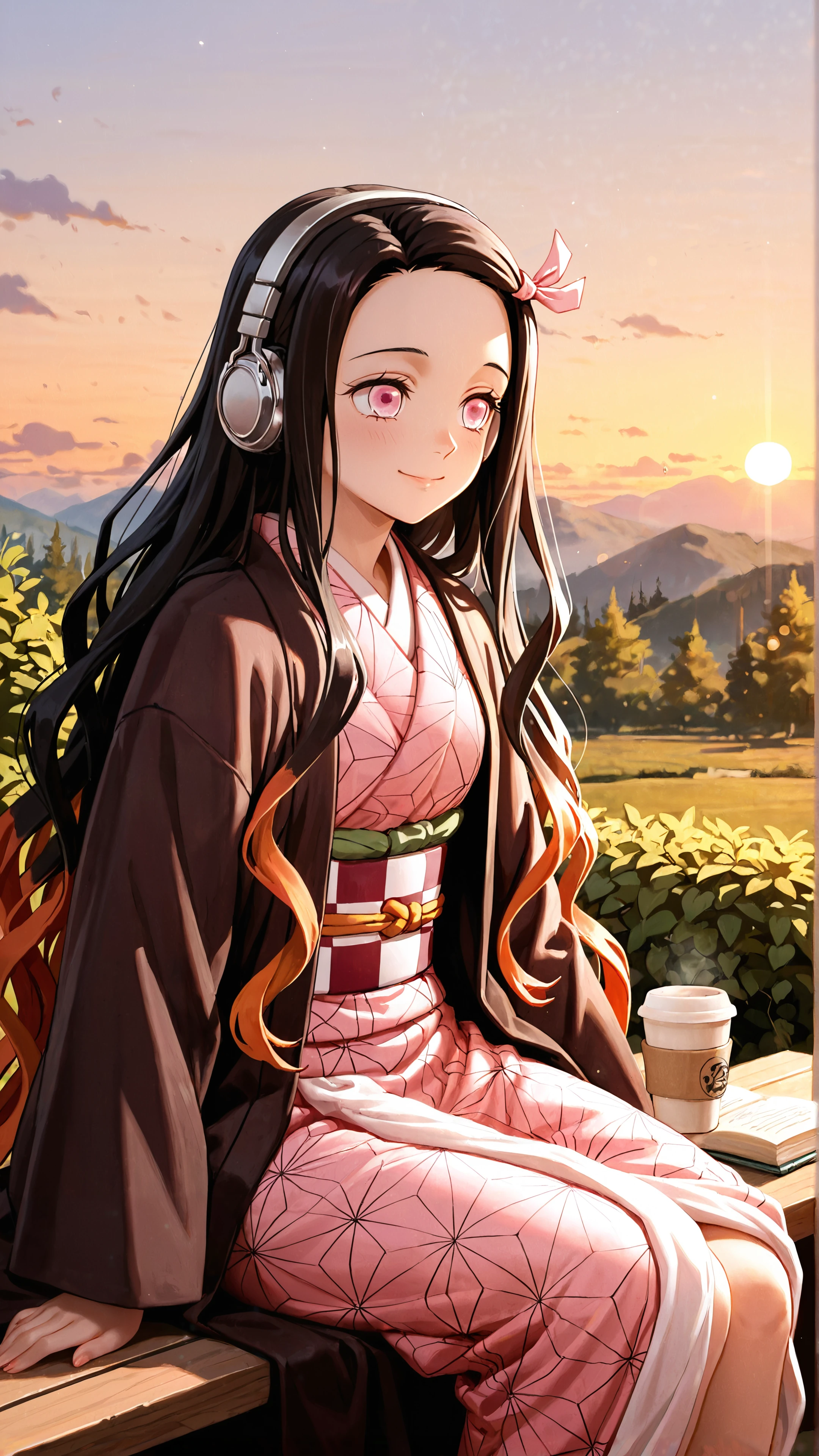 nezuko kamado chill mobile wallpaper 4k