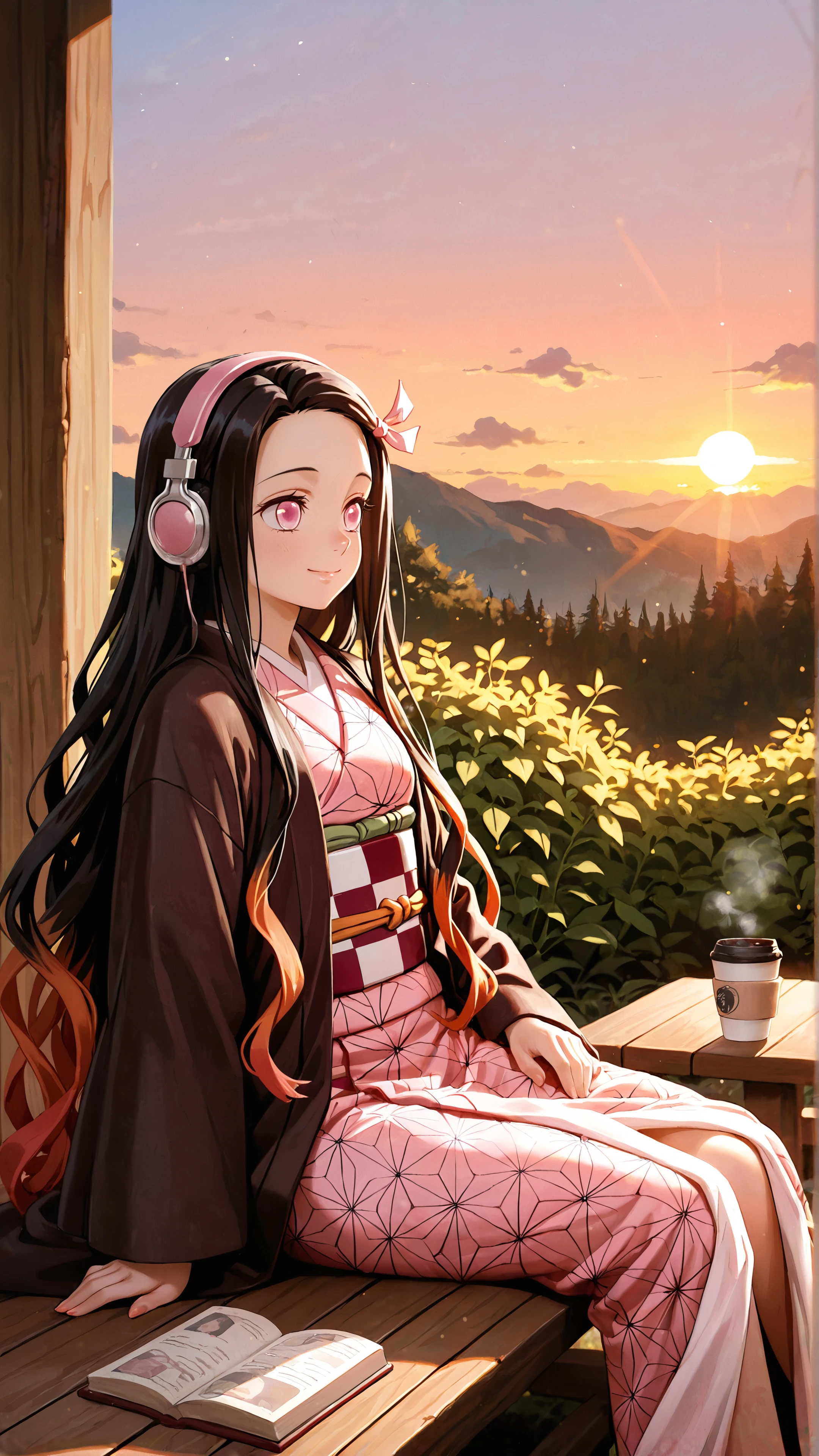 nezuko kamado chill mobile wallpaper 4k