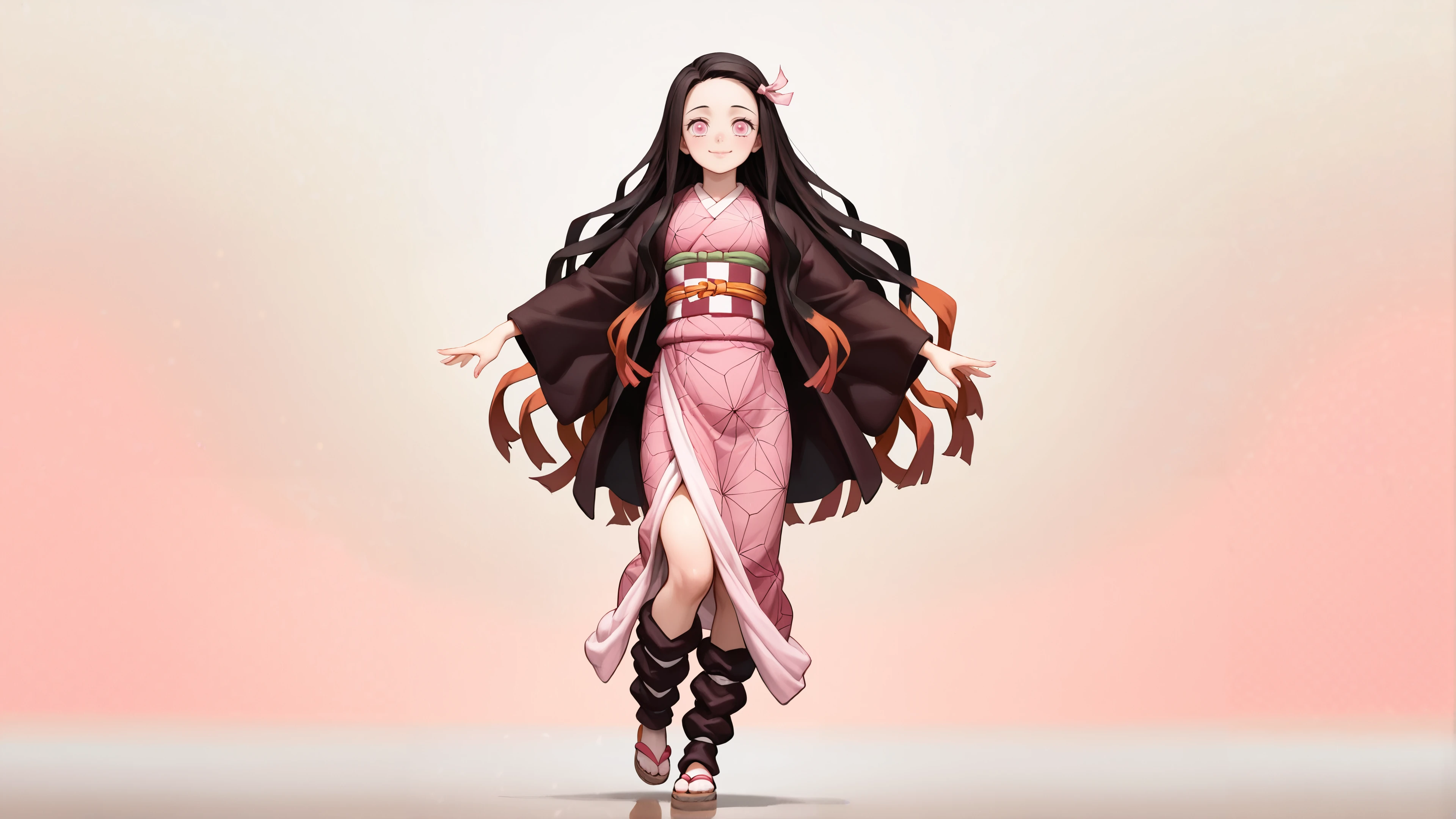 nezuko kamado cute desktop wallpaper 4k