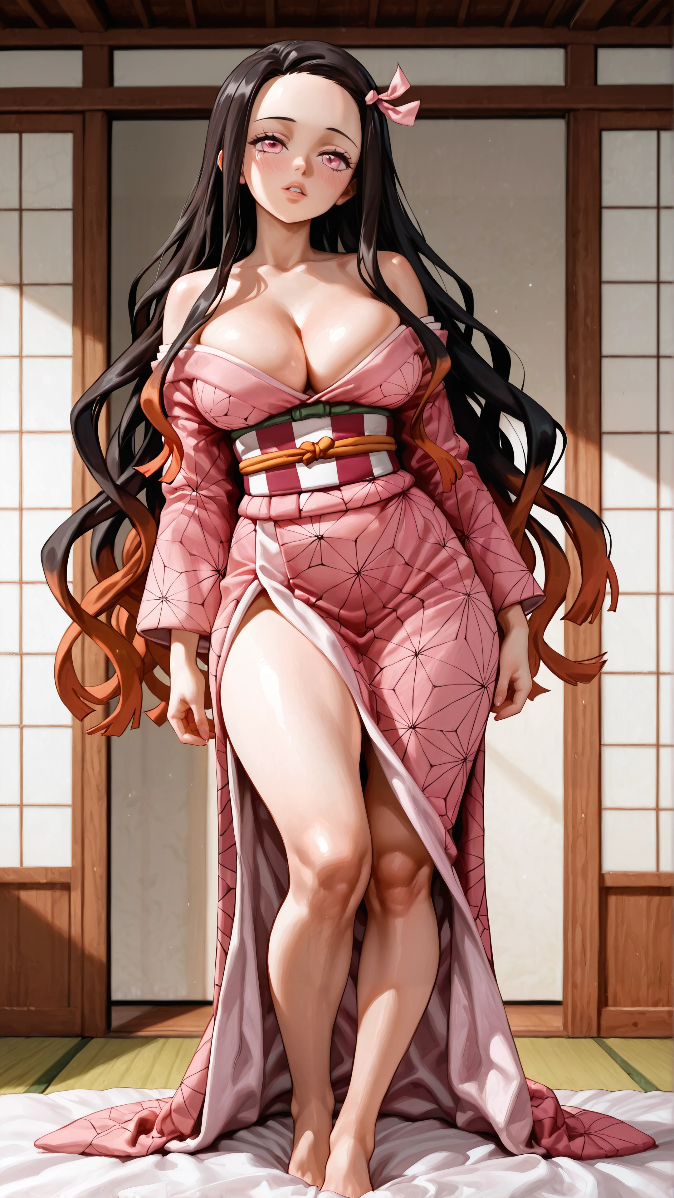 nezuko kamado hot, demon slayer hot wallpaper, nezuko sexy mobile 4k