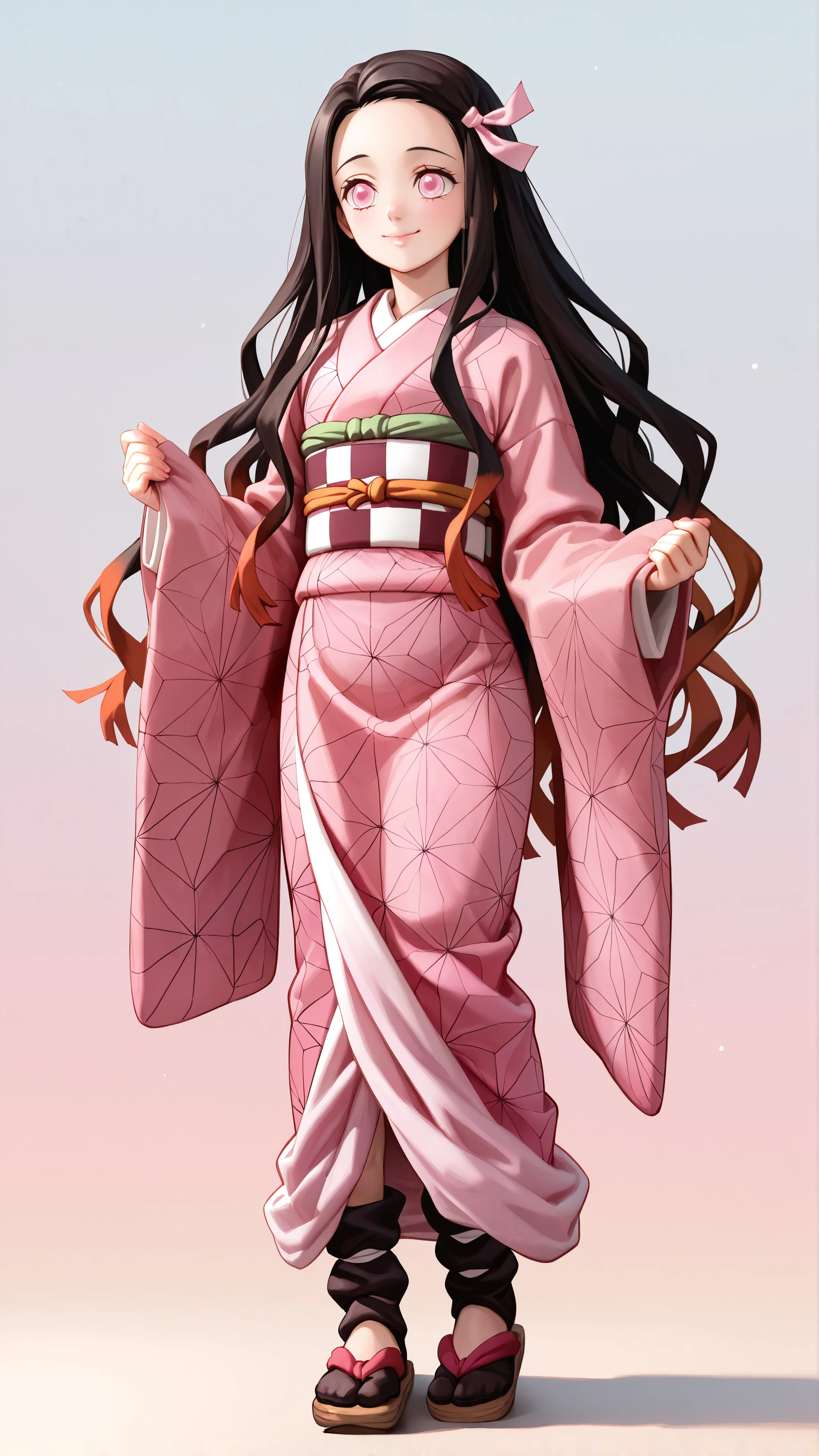 nezuko kamado, demon slayer mobile wallpaper, nezuko 4k, cute anime girl