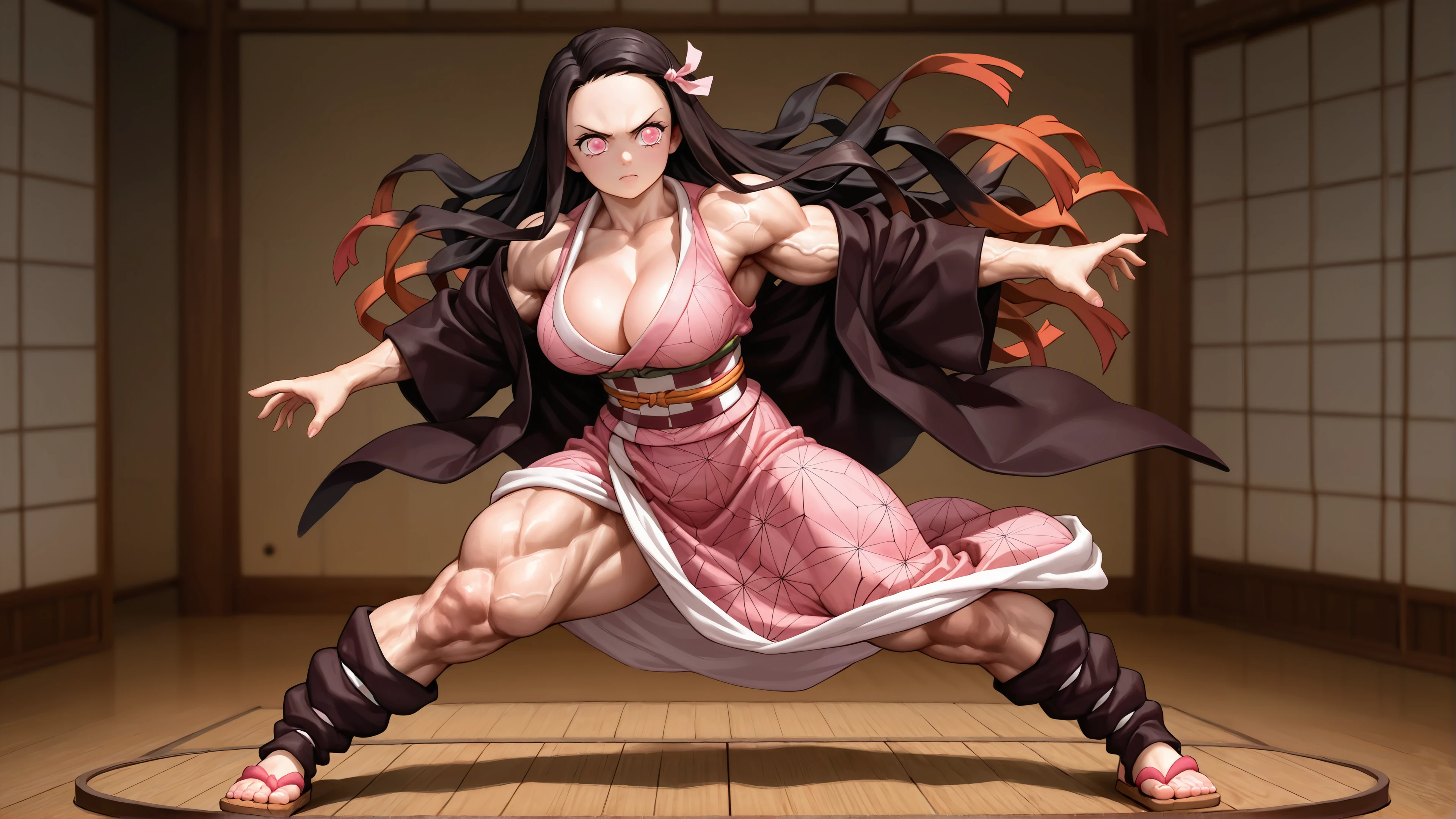 nezuko kamado muscles desktop wallpaper 4k