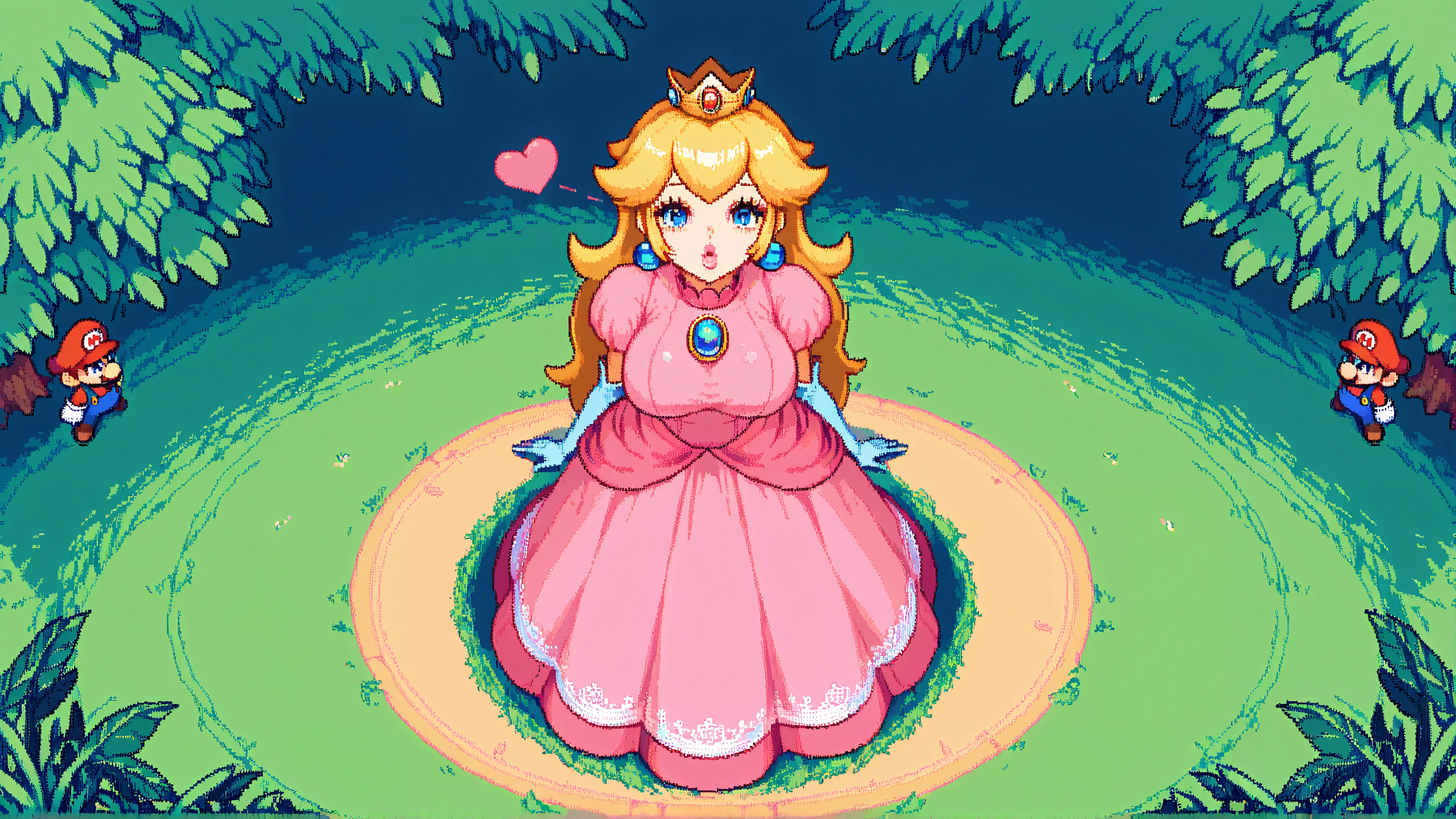 princess peach cute pixels desktop wallpaper