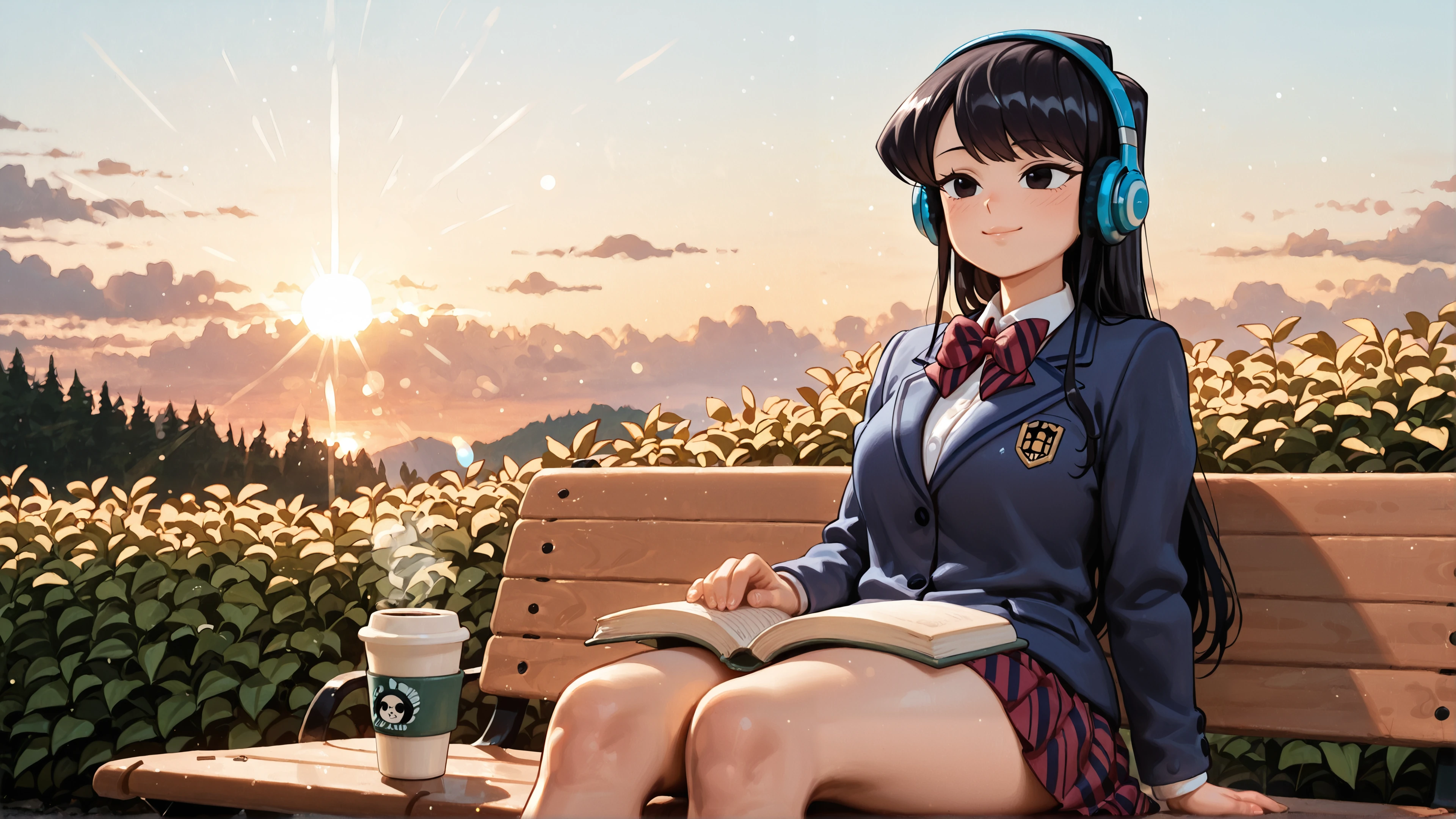 komi shouko chill, komi san chill wallpaper, komi desktop 4k, aesthetic anime