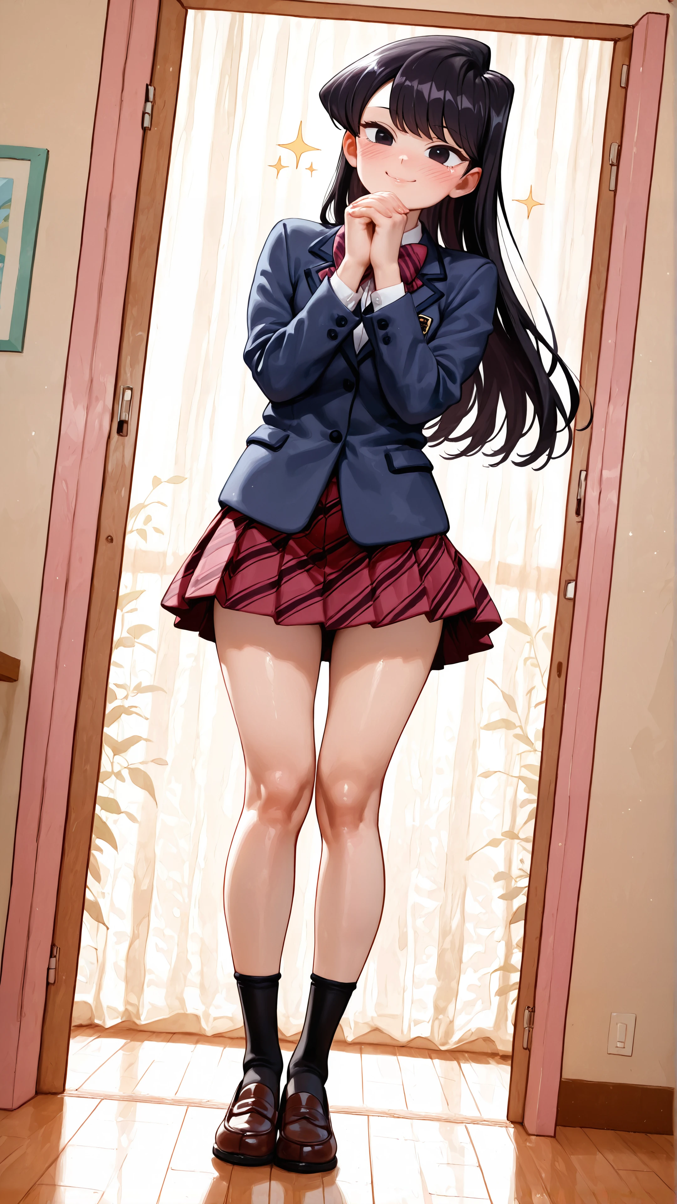 komi shouko cute, komi san cute wallpaper, komi mobile 4k, cute anime girl