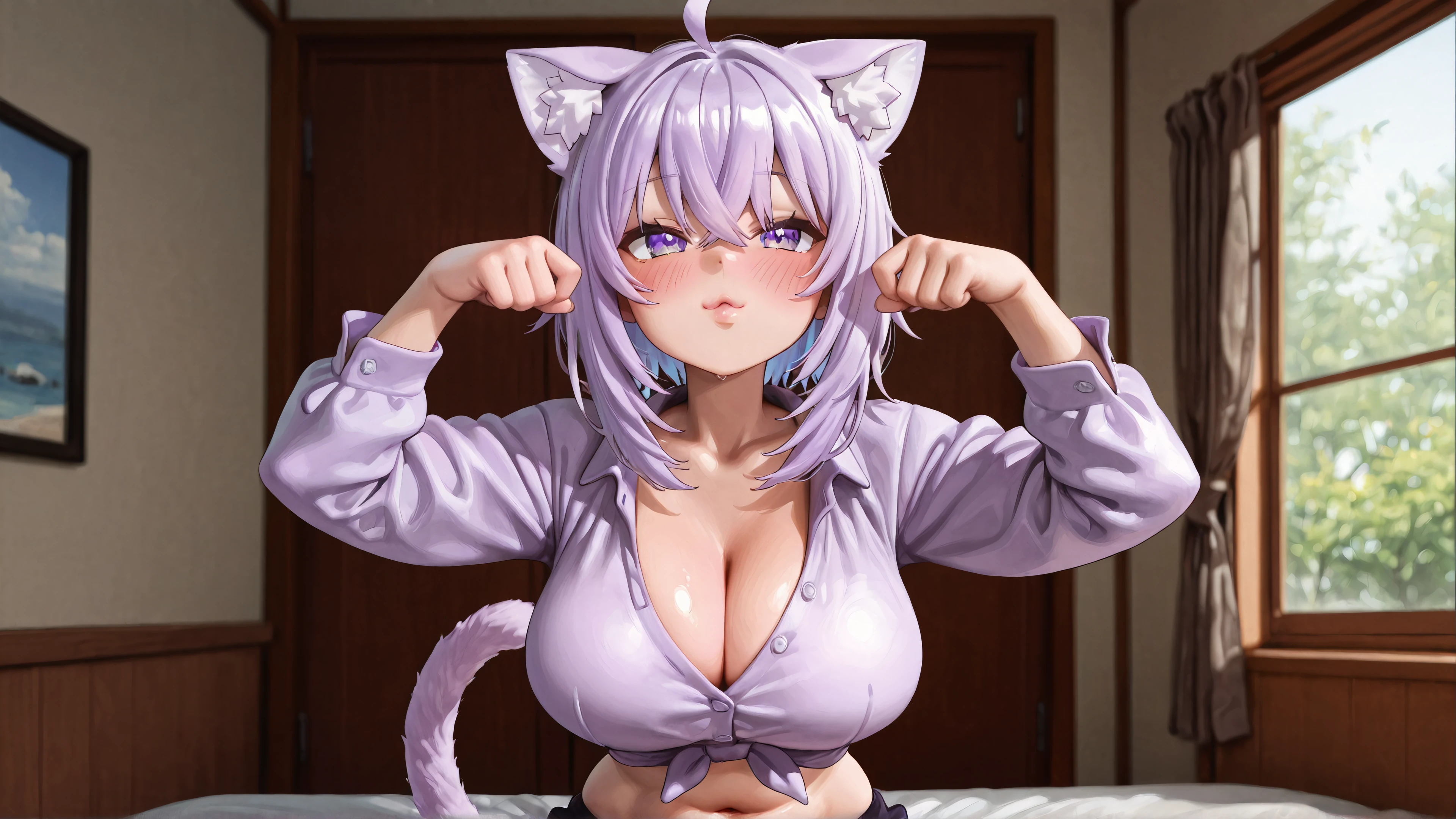 hot nekomata okayu desktop wallpaper