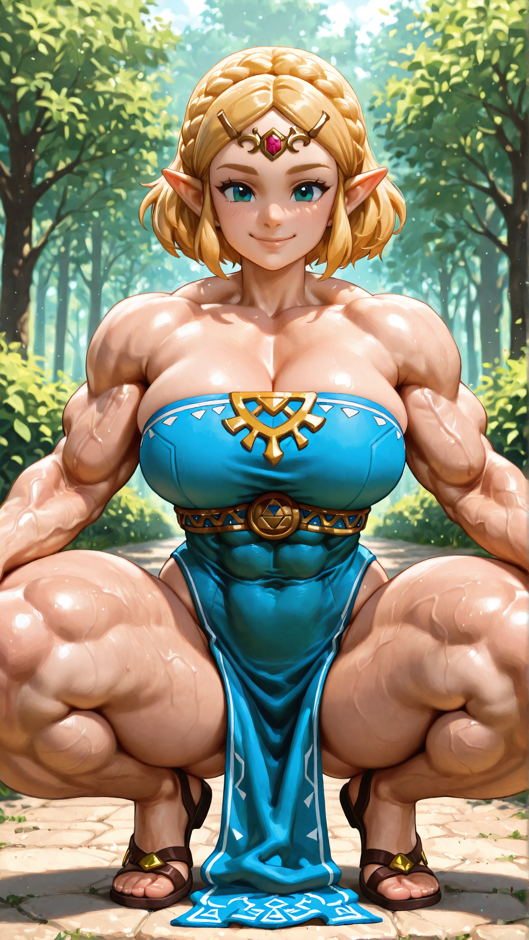 princess zelda muscles mobile wallpaper 4k