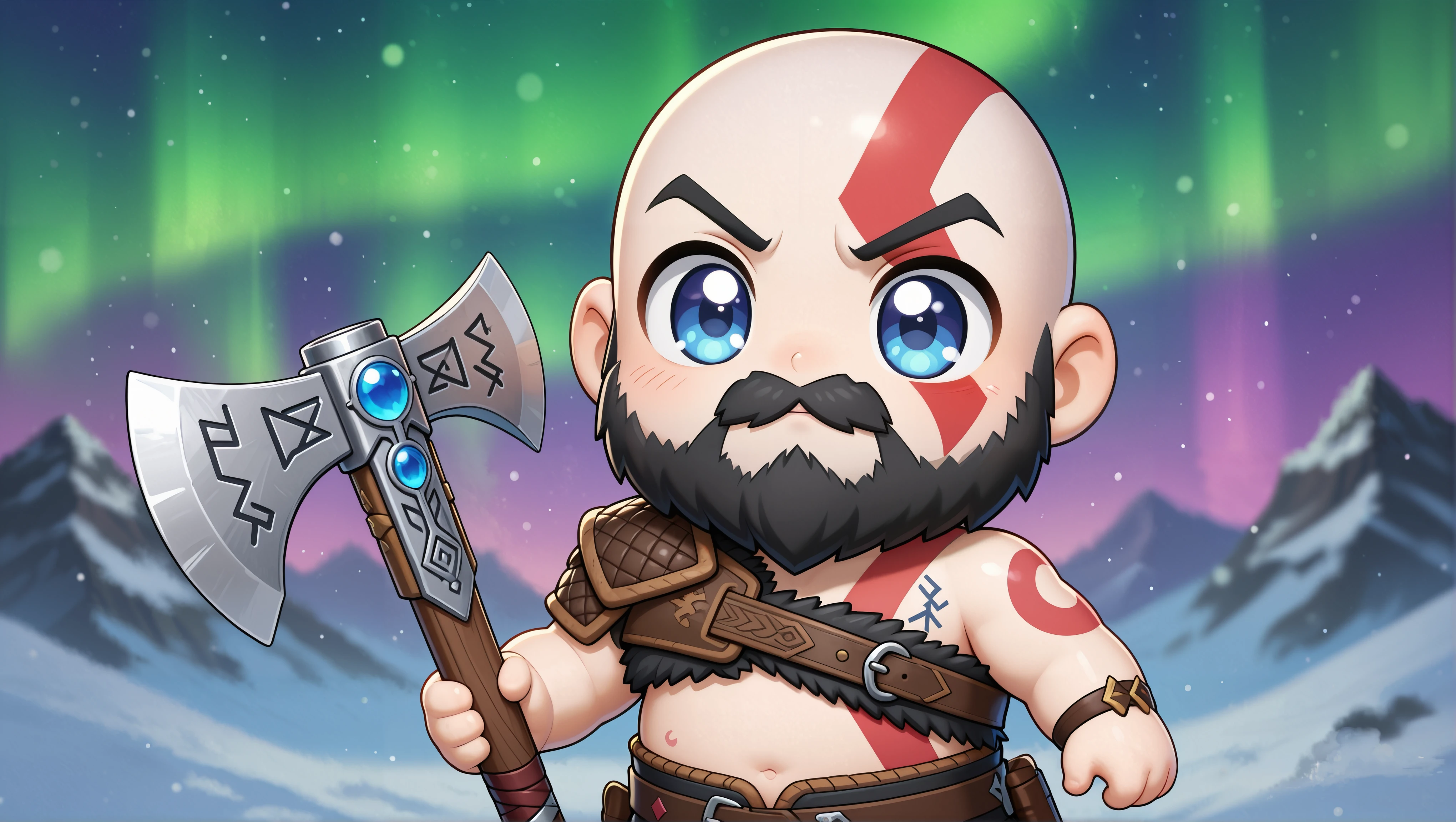 kratos god of war cute desktop