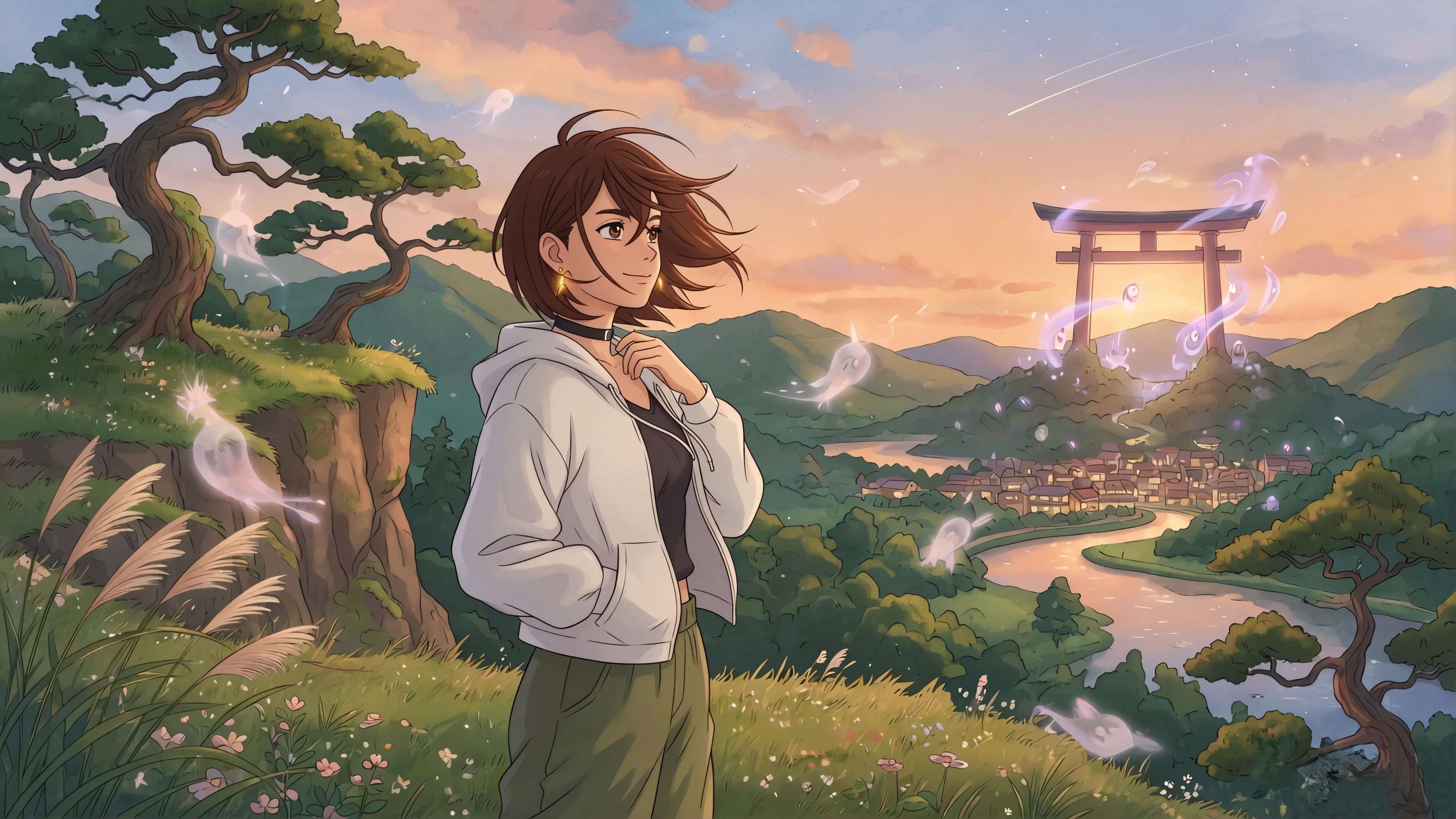 momo ayase dandadan ghibli chill desktop
