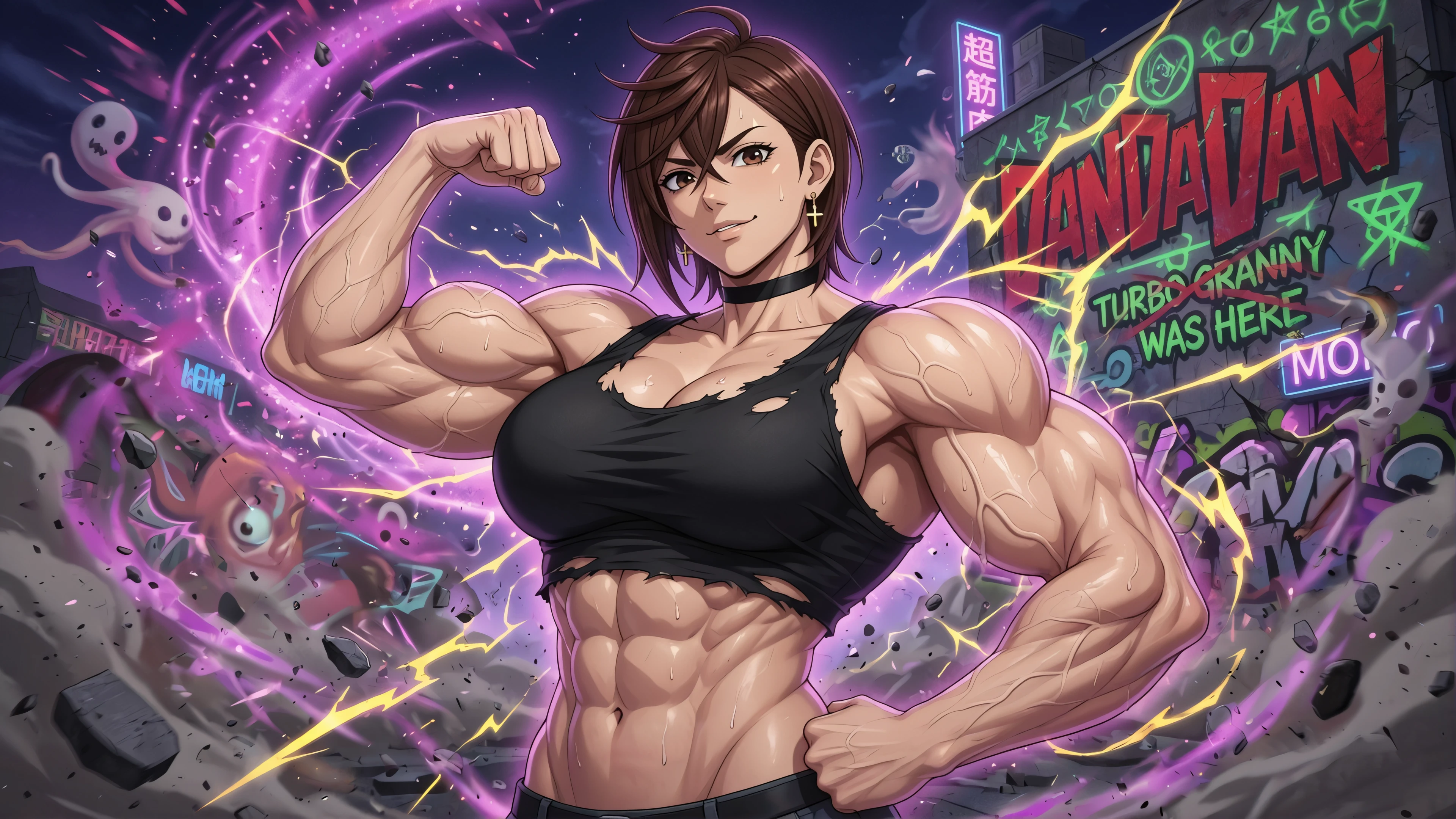 momo ayase dandadan muscles desktop v1