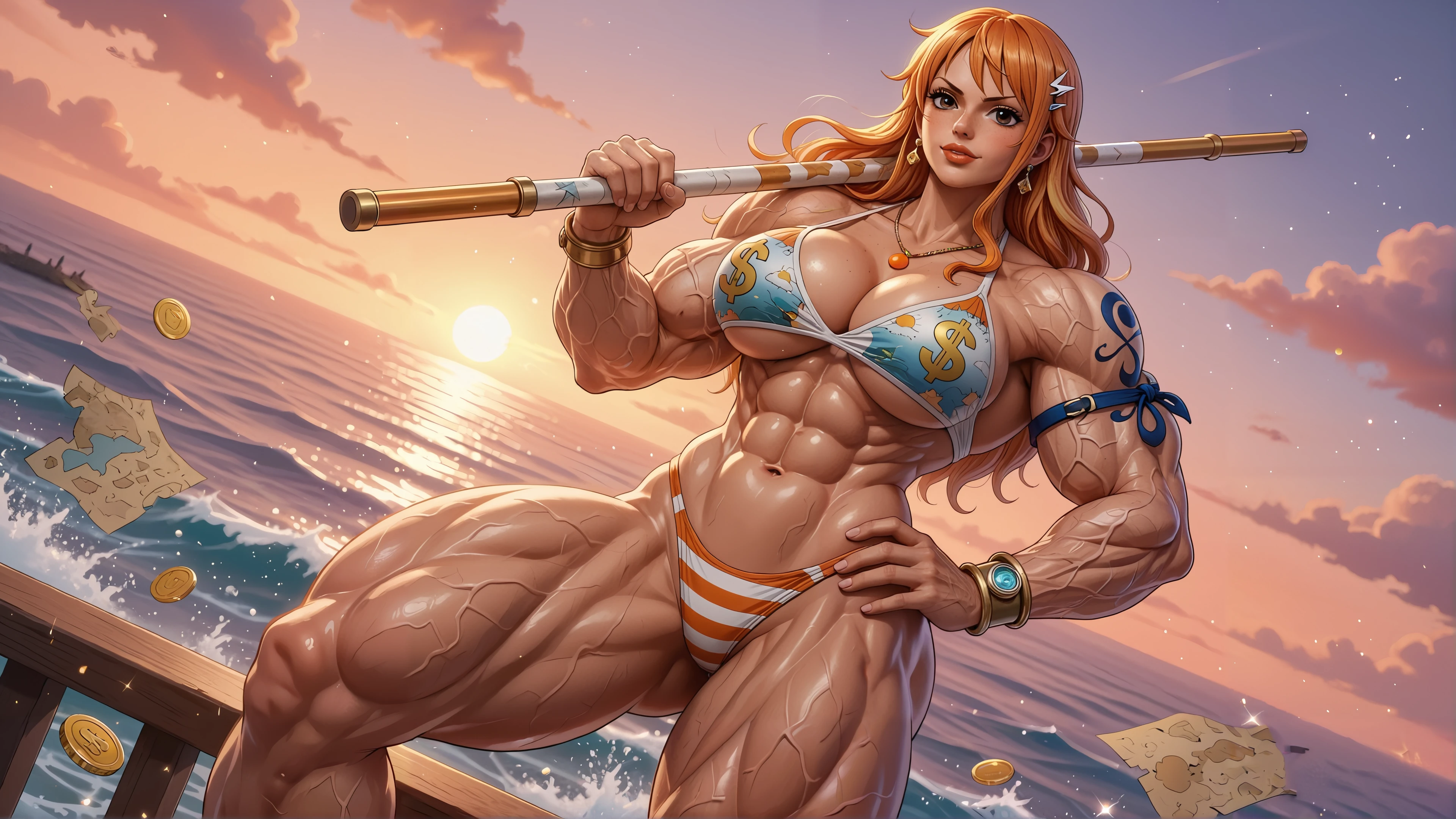 Nami muscular desktop wallpaper