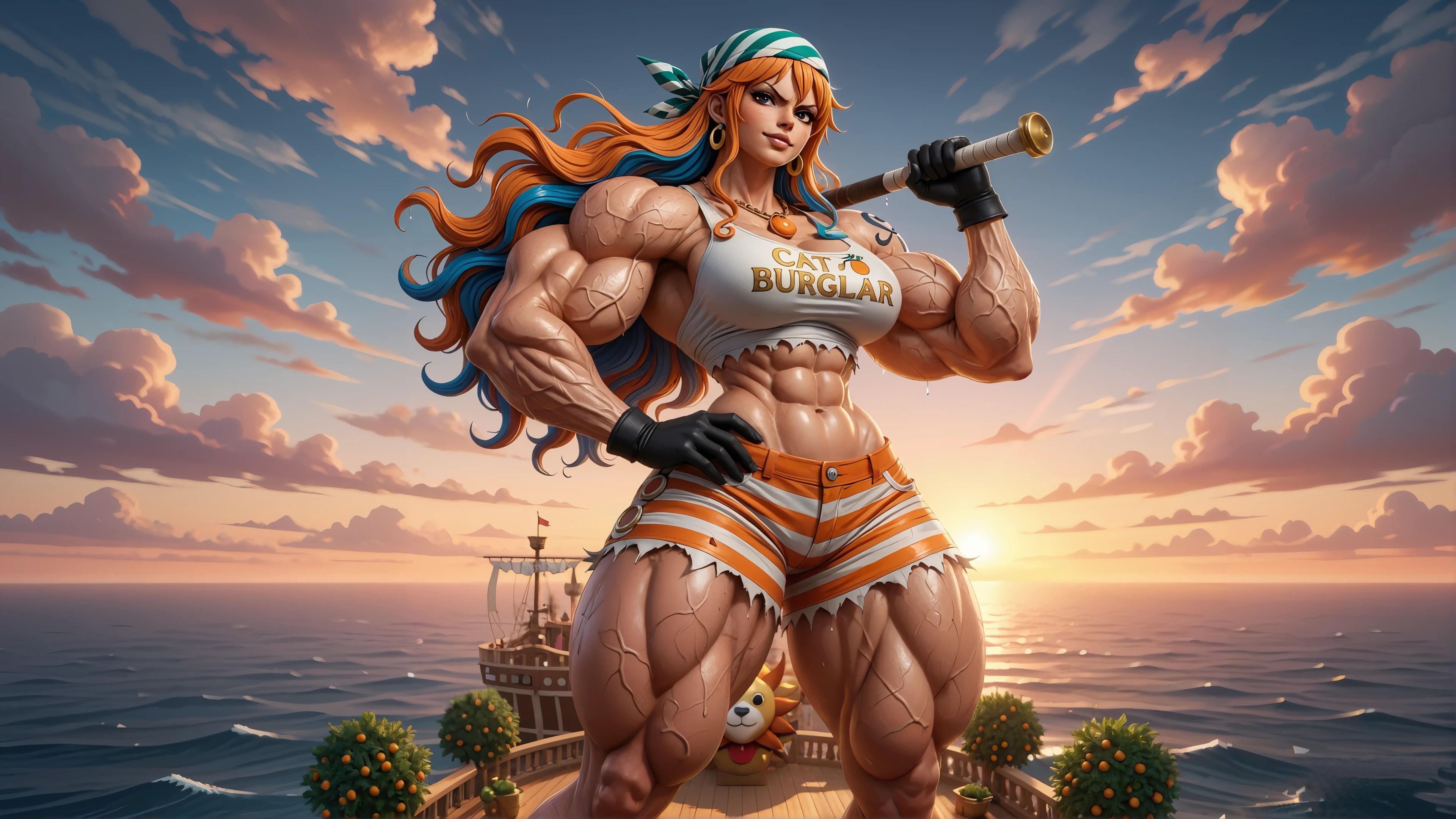 Nami muscular desktop wallpaper