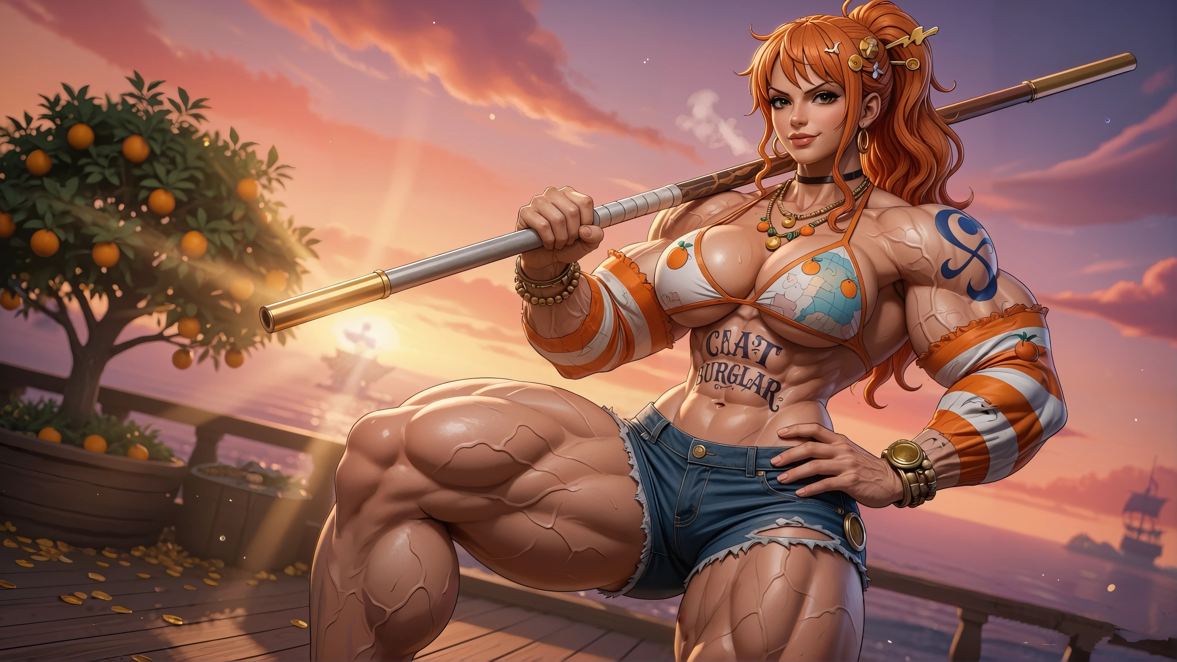Nami muscular desktop wallpaper