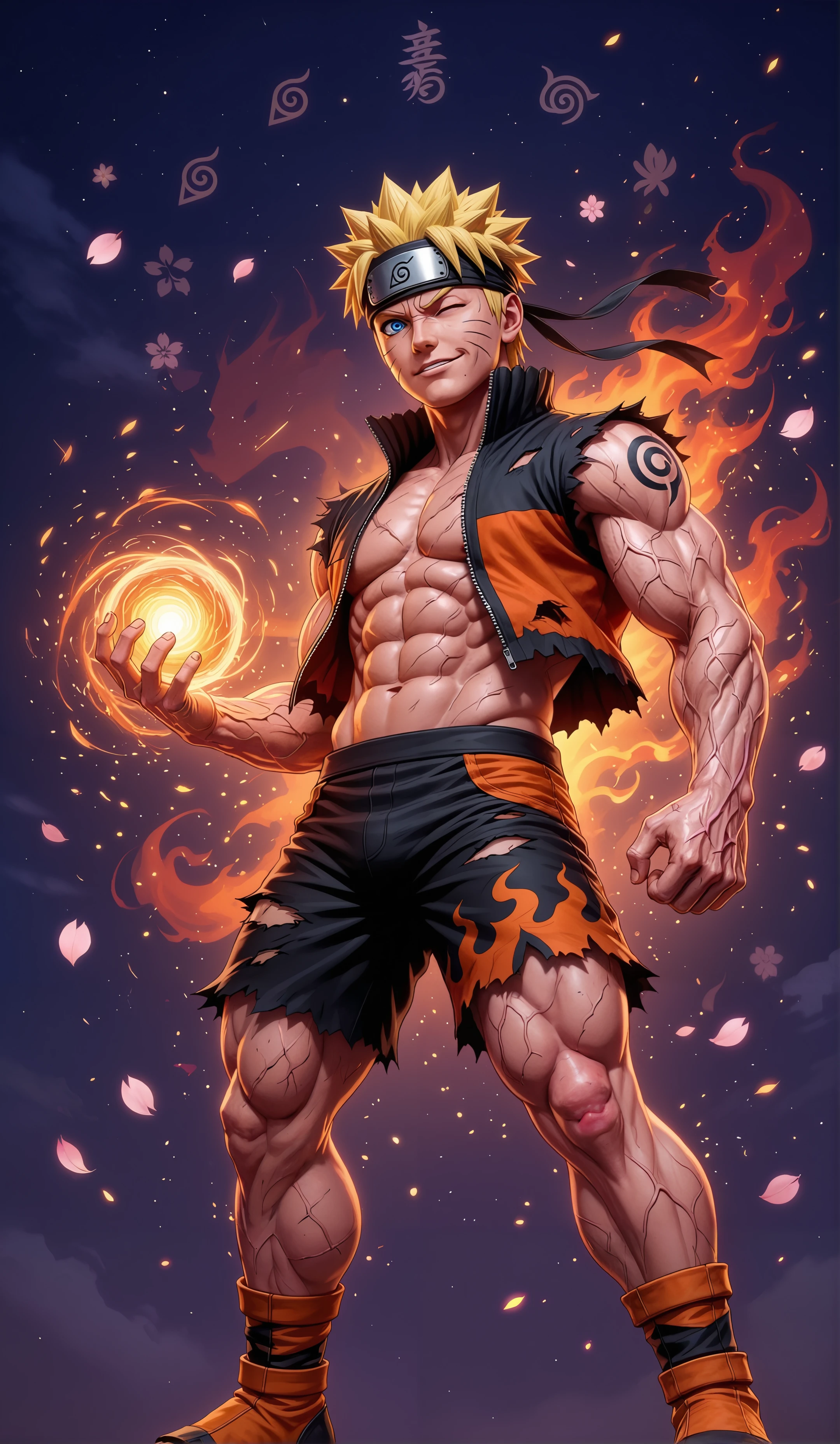 Naruto muscular mobile wallpaper