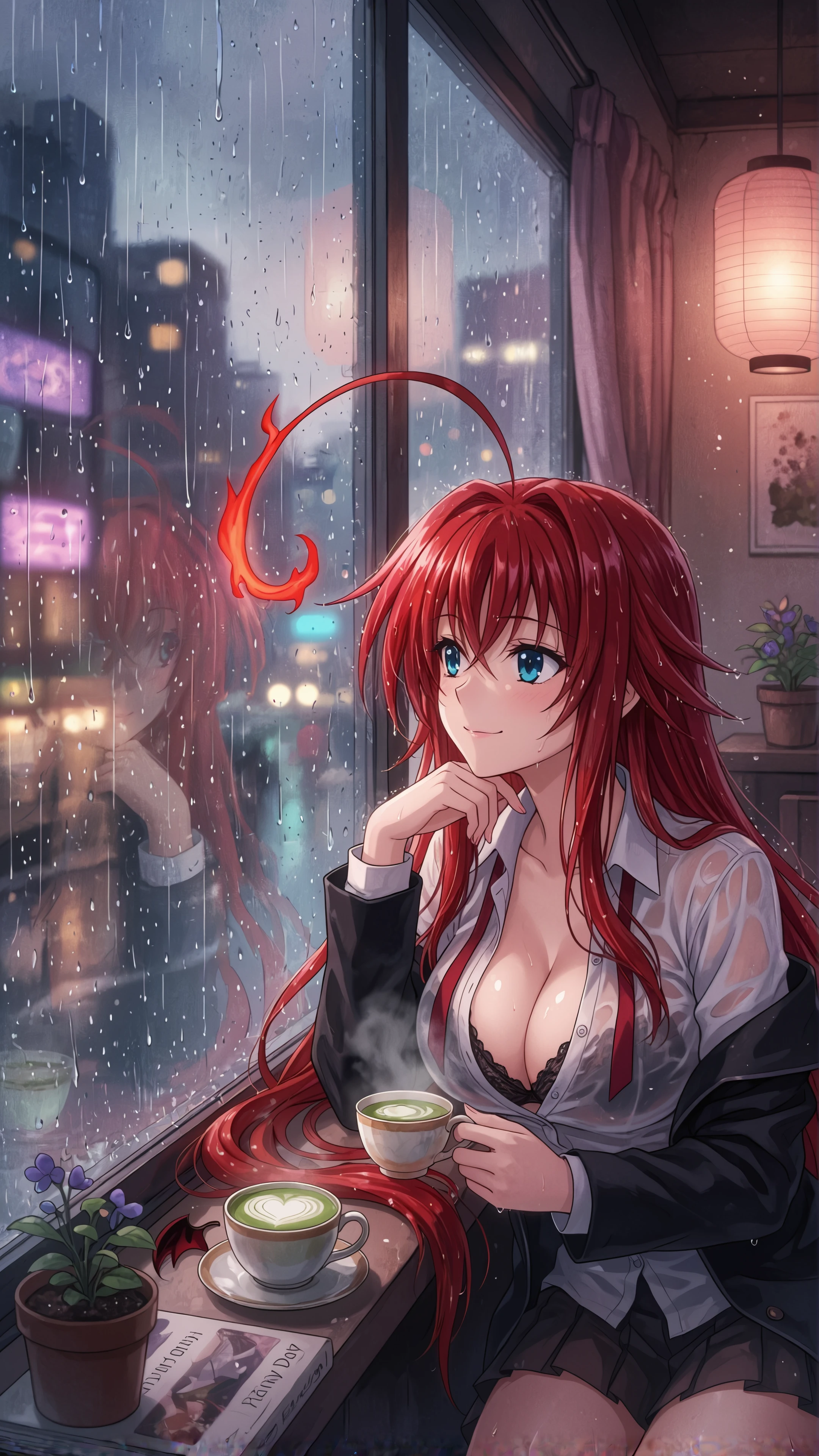 rias gremory chill rain hot