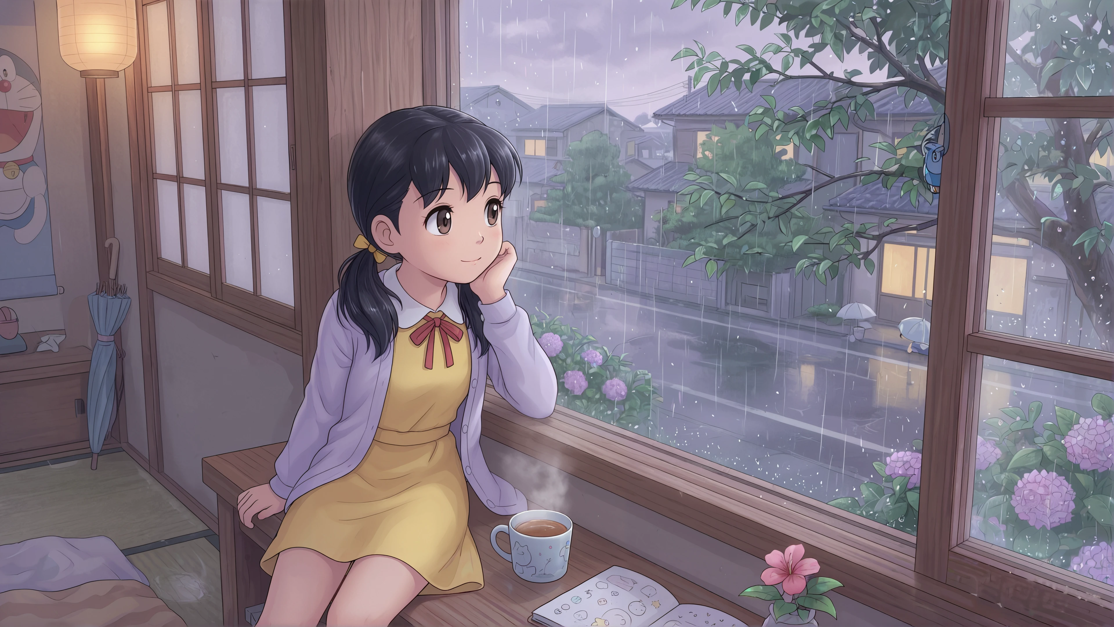 shizuka rain chill vibes desktop