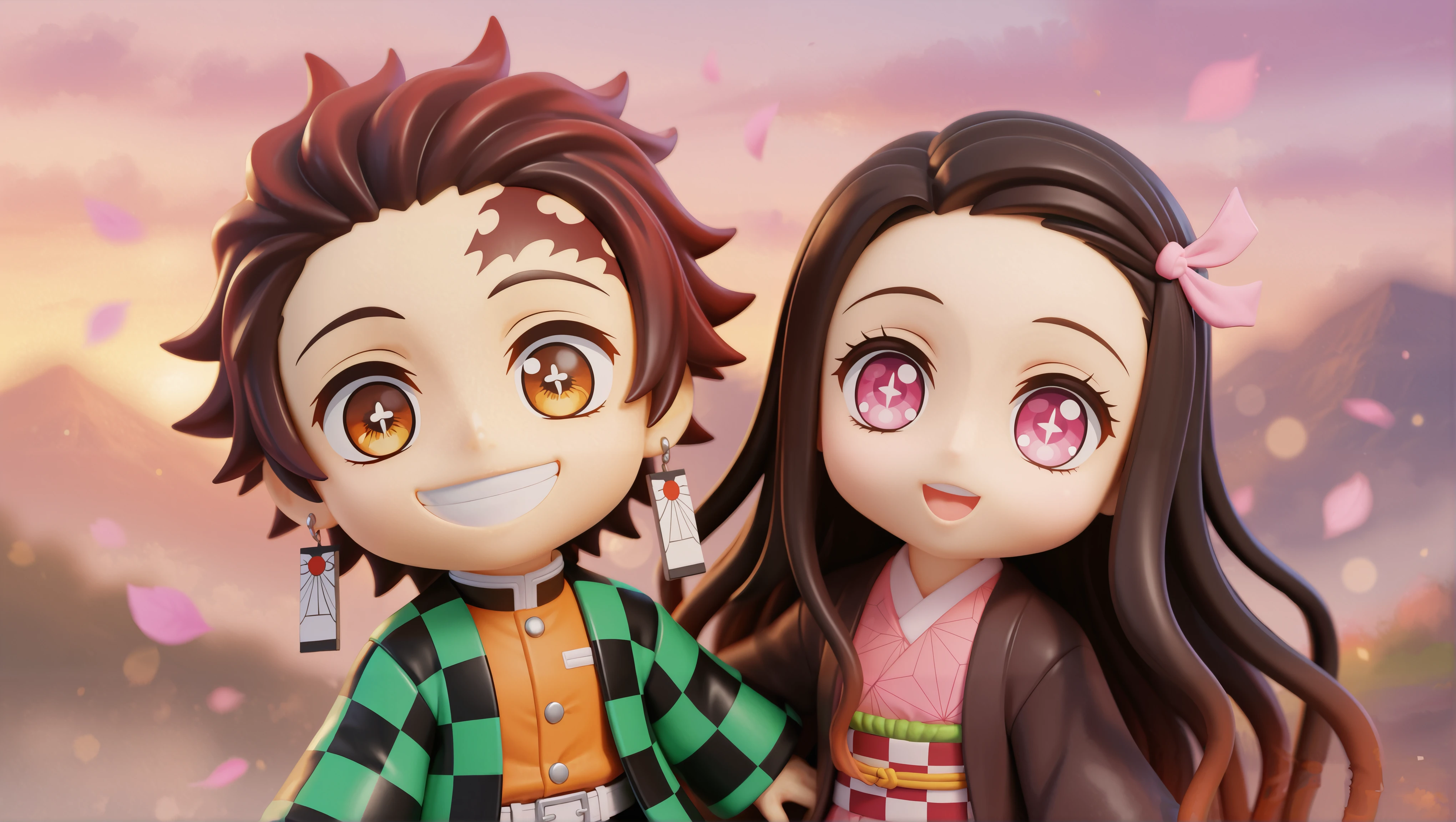 tanjiro kanao cute 3d desktop