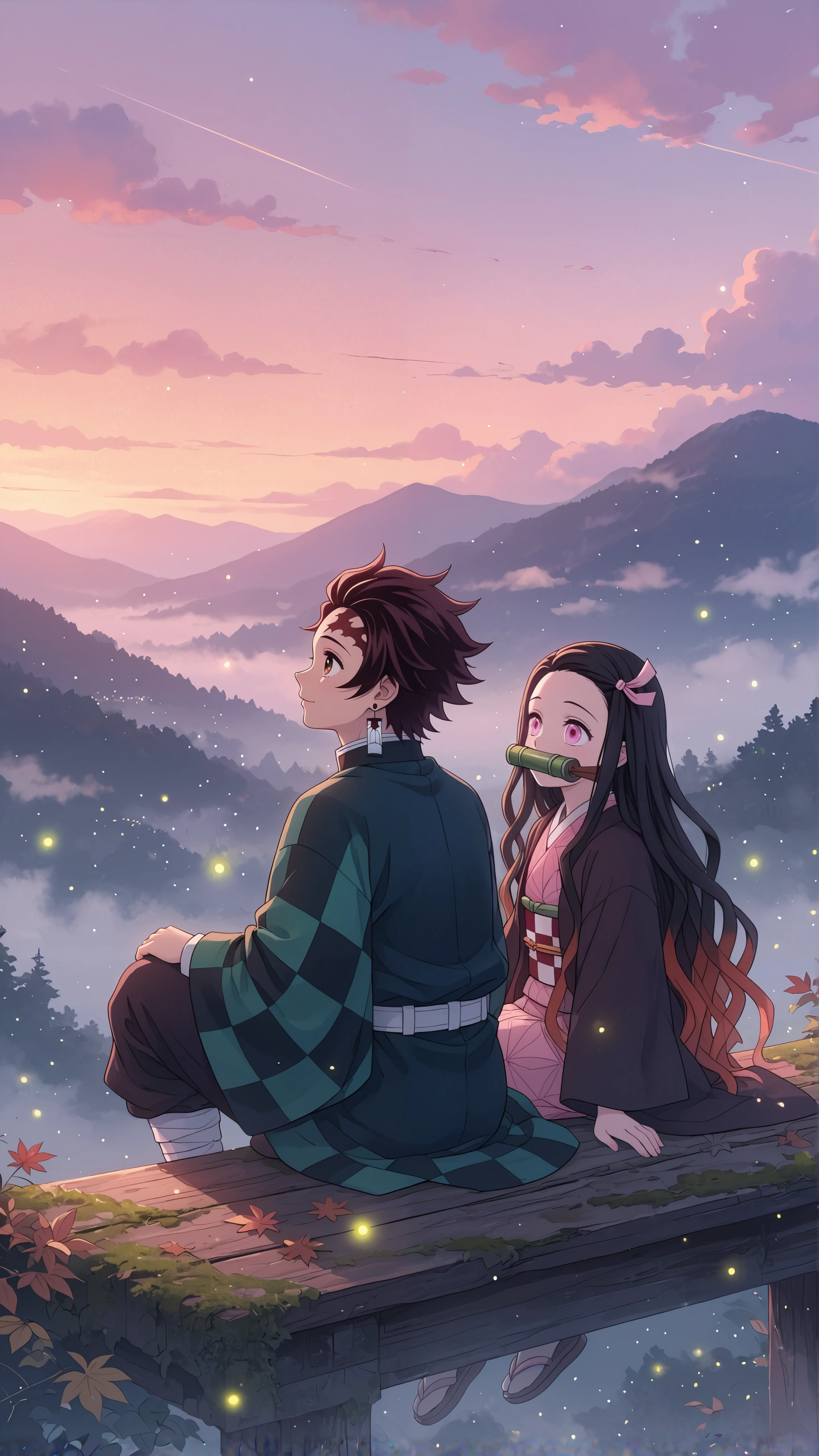 tanjiro kanao cute chill vibes mobile