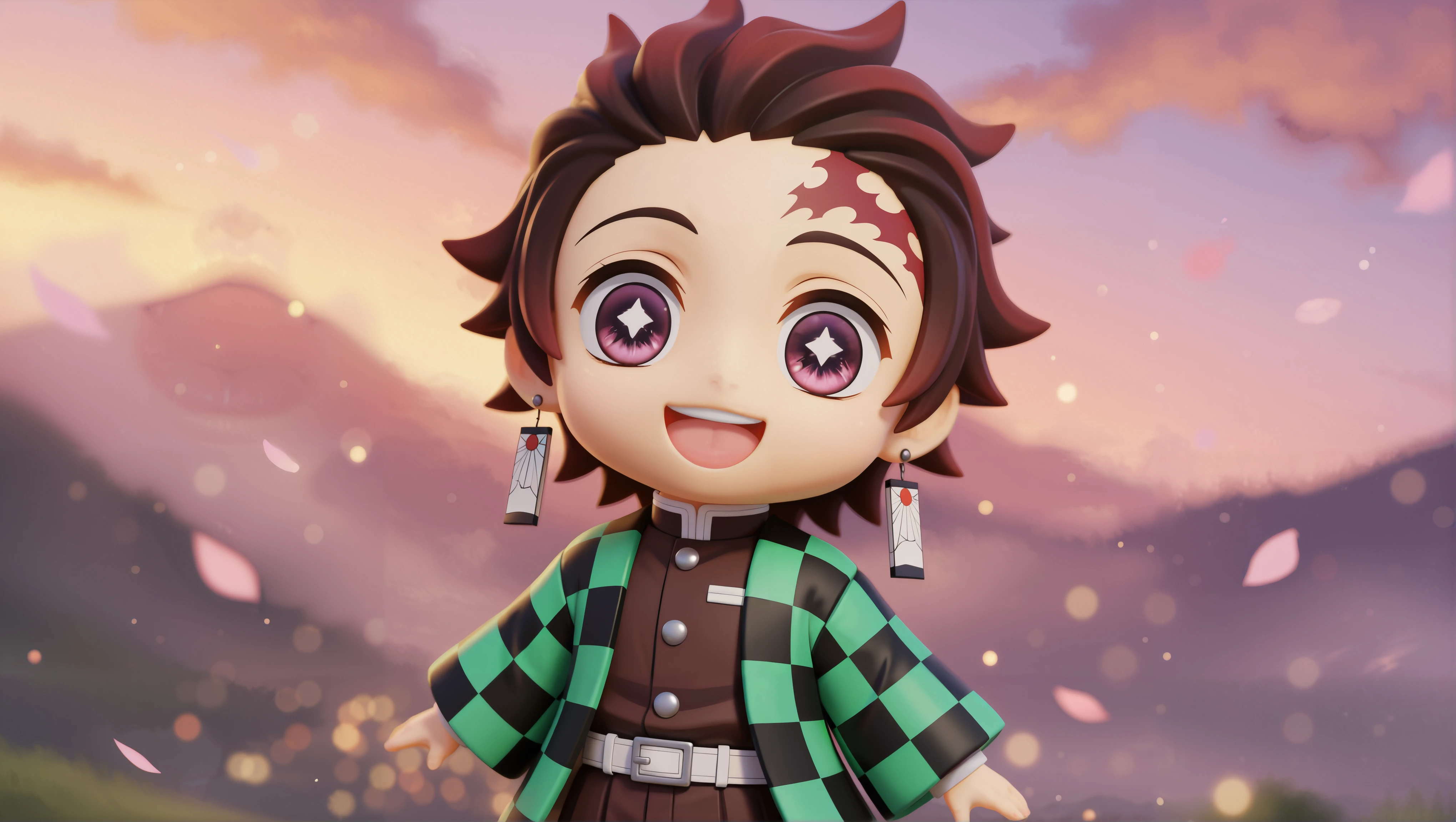 tanjiro cute 3d desktop