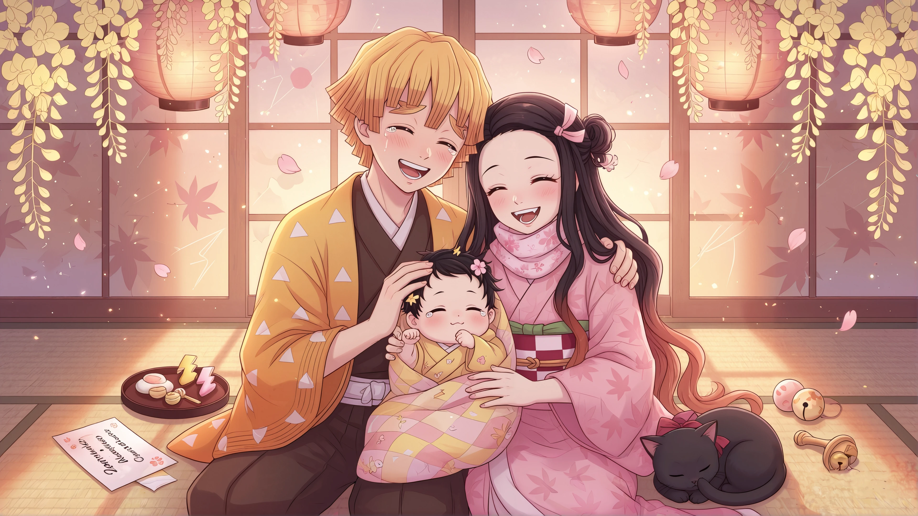 zenitsu nezuko cute couple desktop