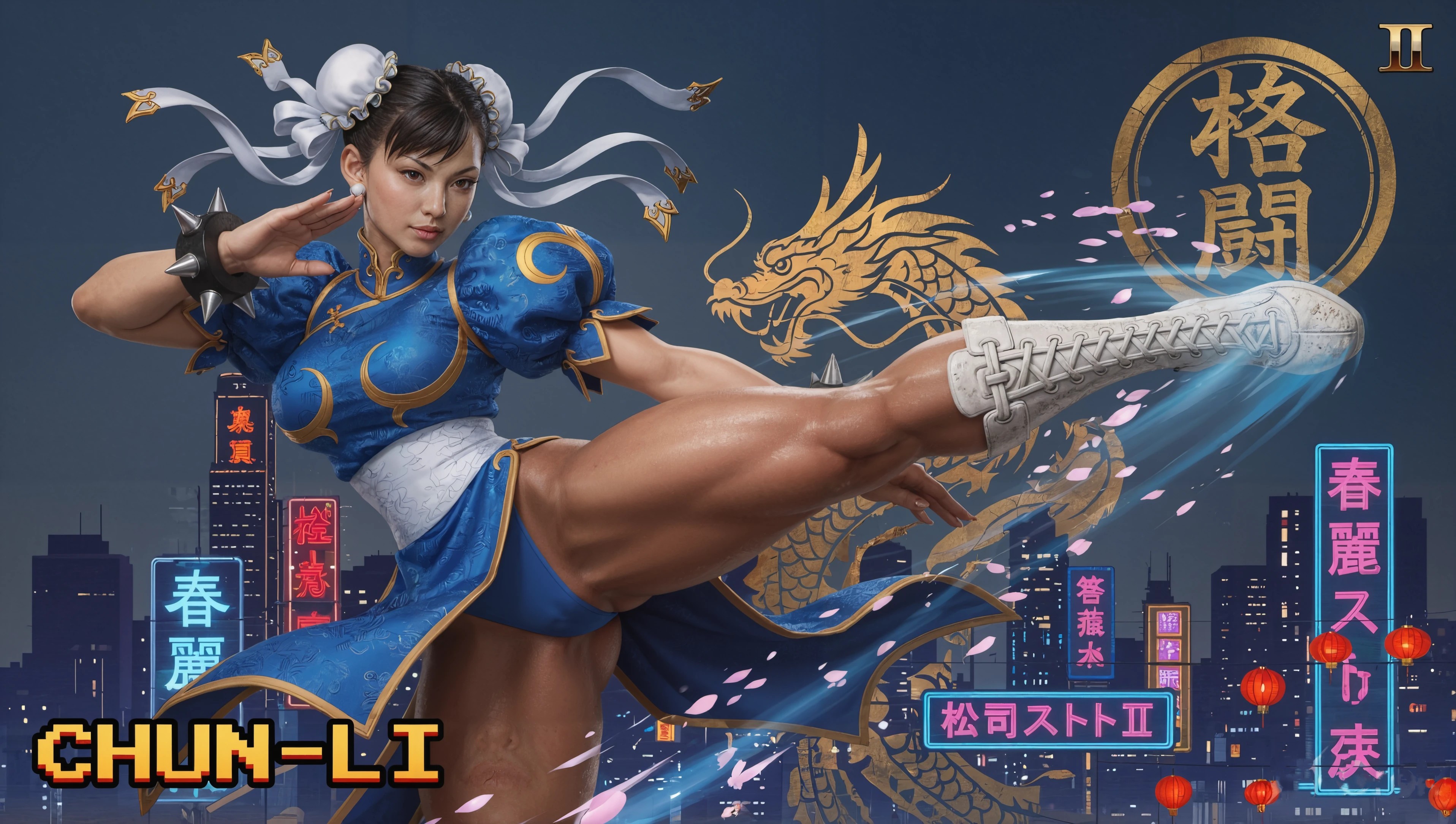 chun li action realistic desktop